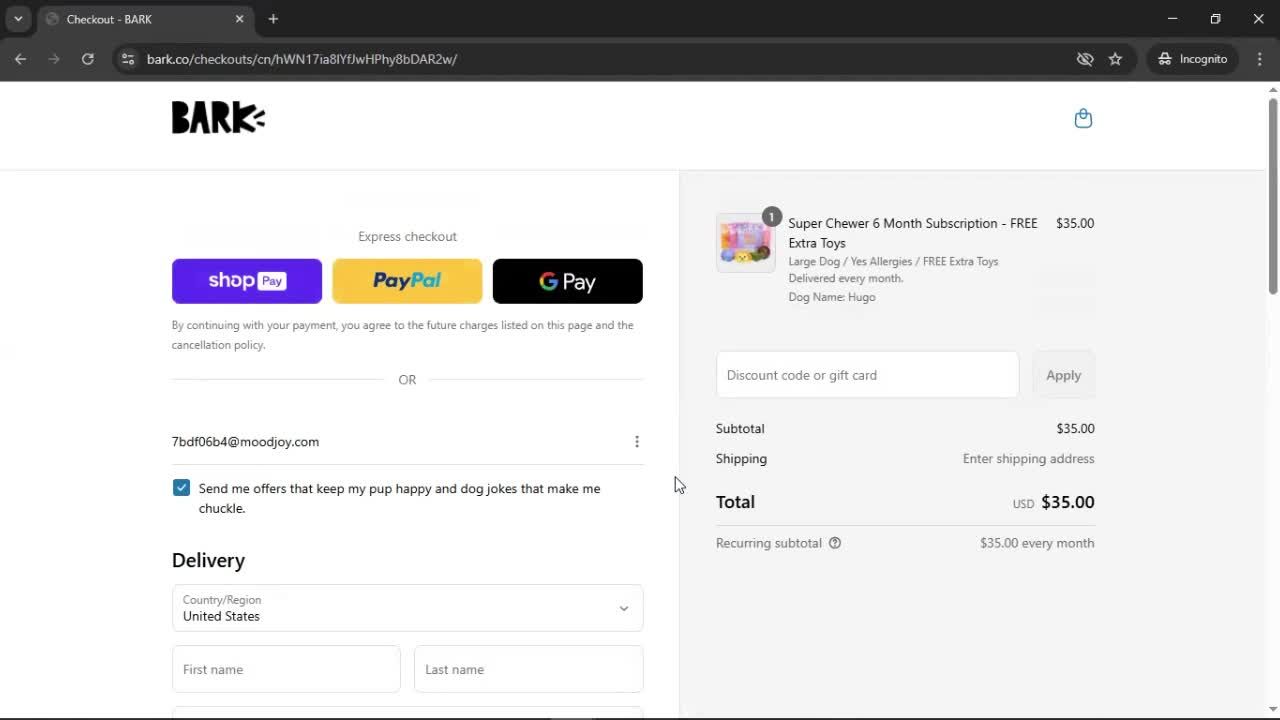 Upgrading your account screenshot