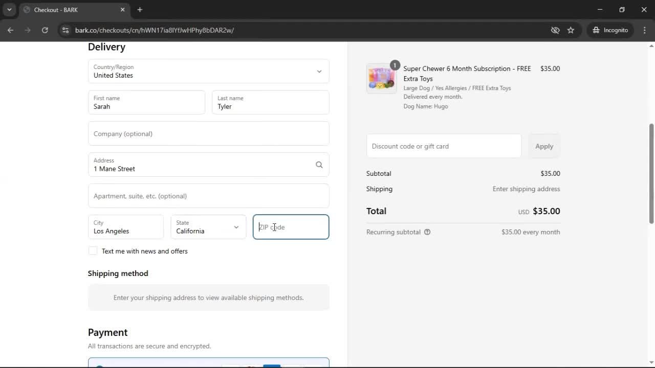 Upgrading your account screenshot