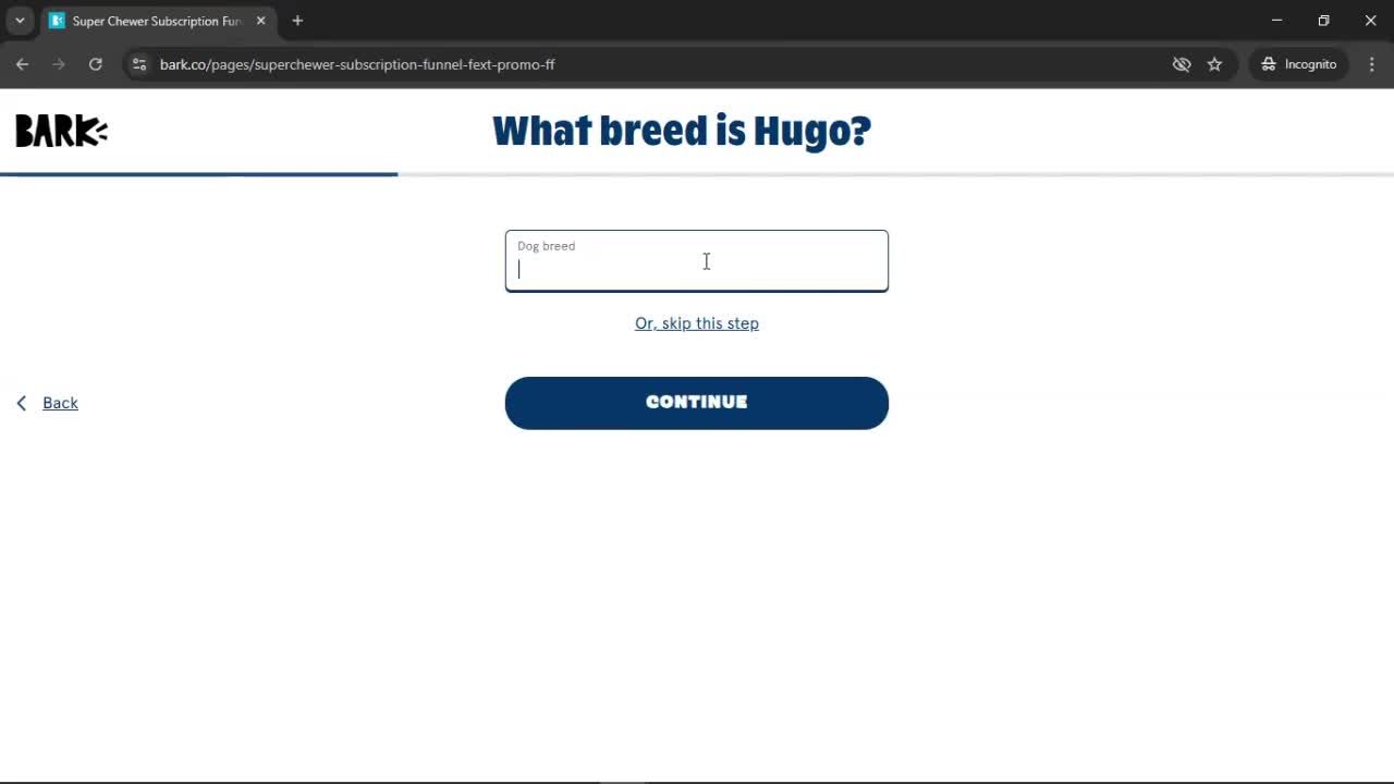 Upgrading your account screenshot