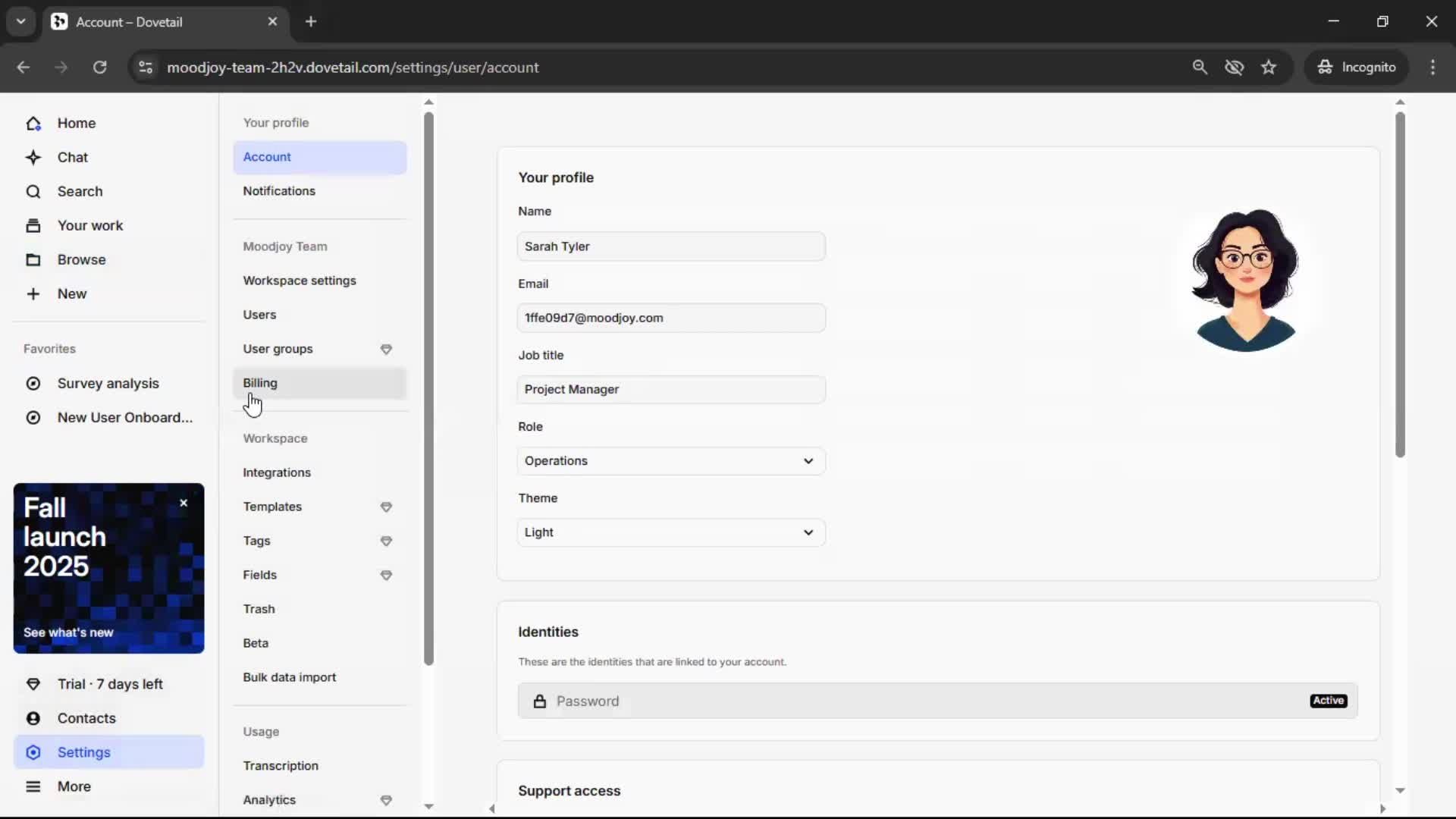 Upgrading your account on Dovetail video thumbnail