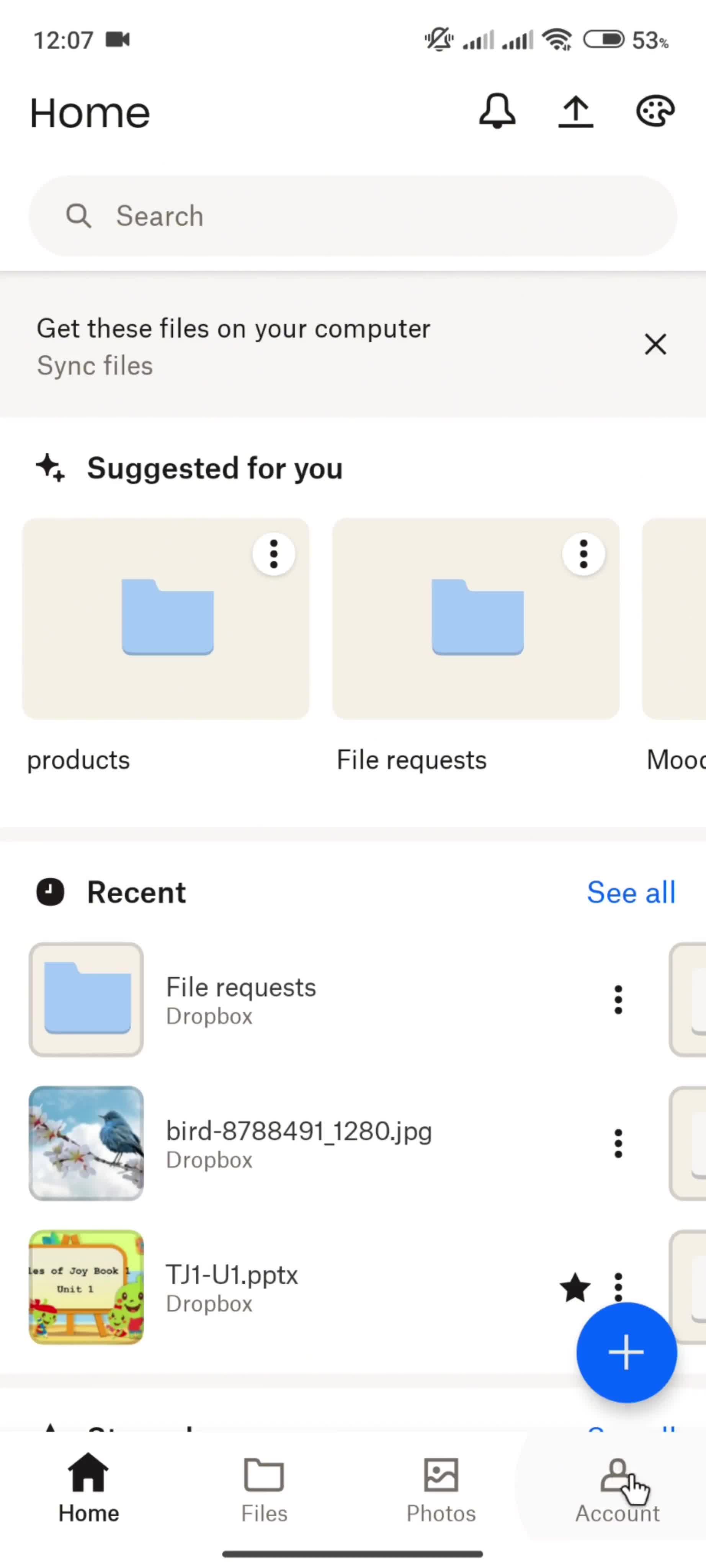 Upgrading your account screenshot