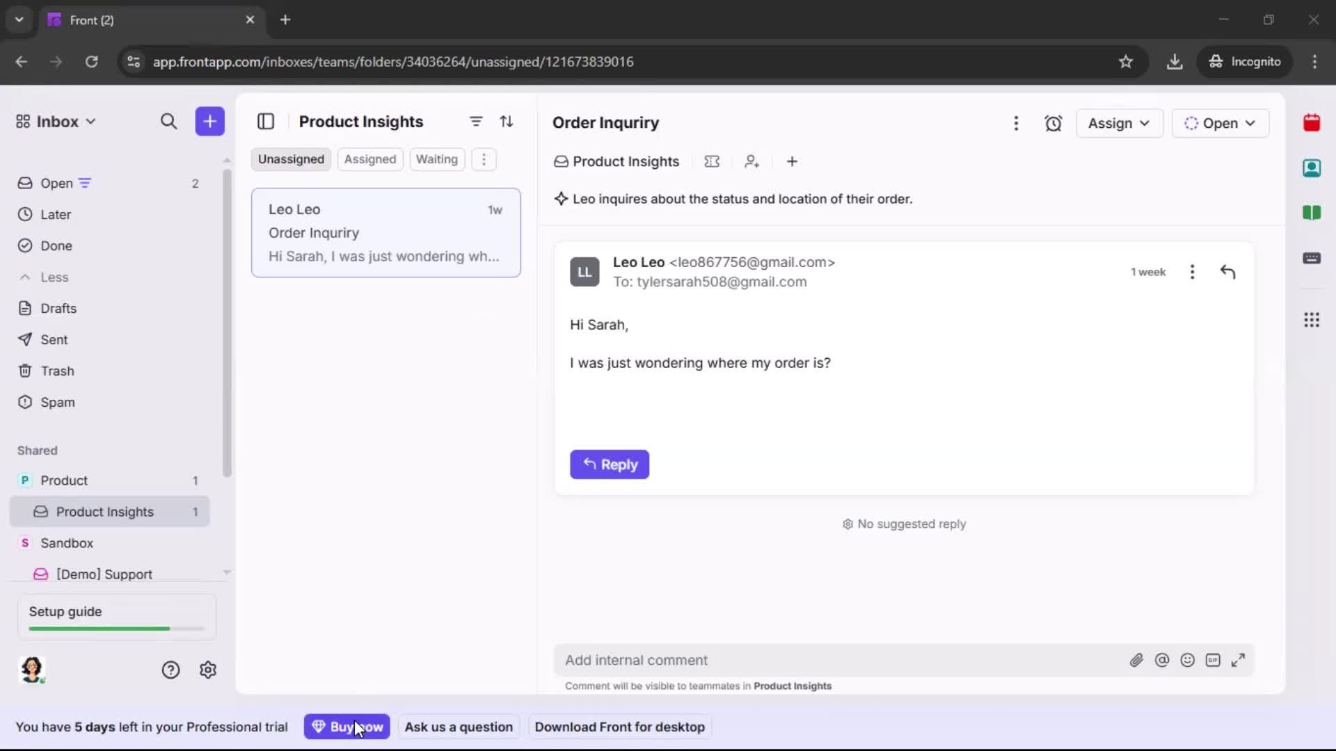 Upgrading your account screenshot