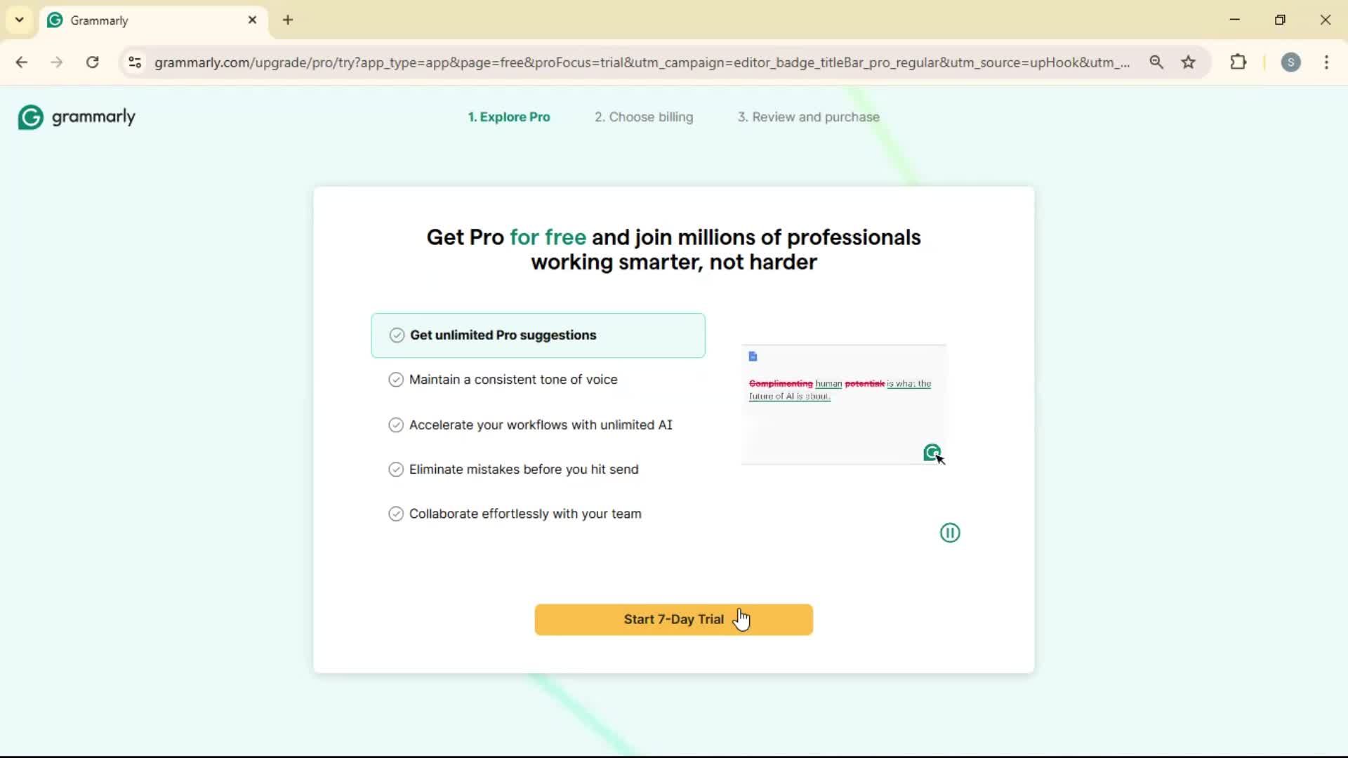 Upgrading your account on Grammarly video thumbnail