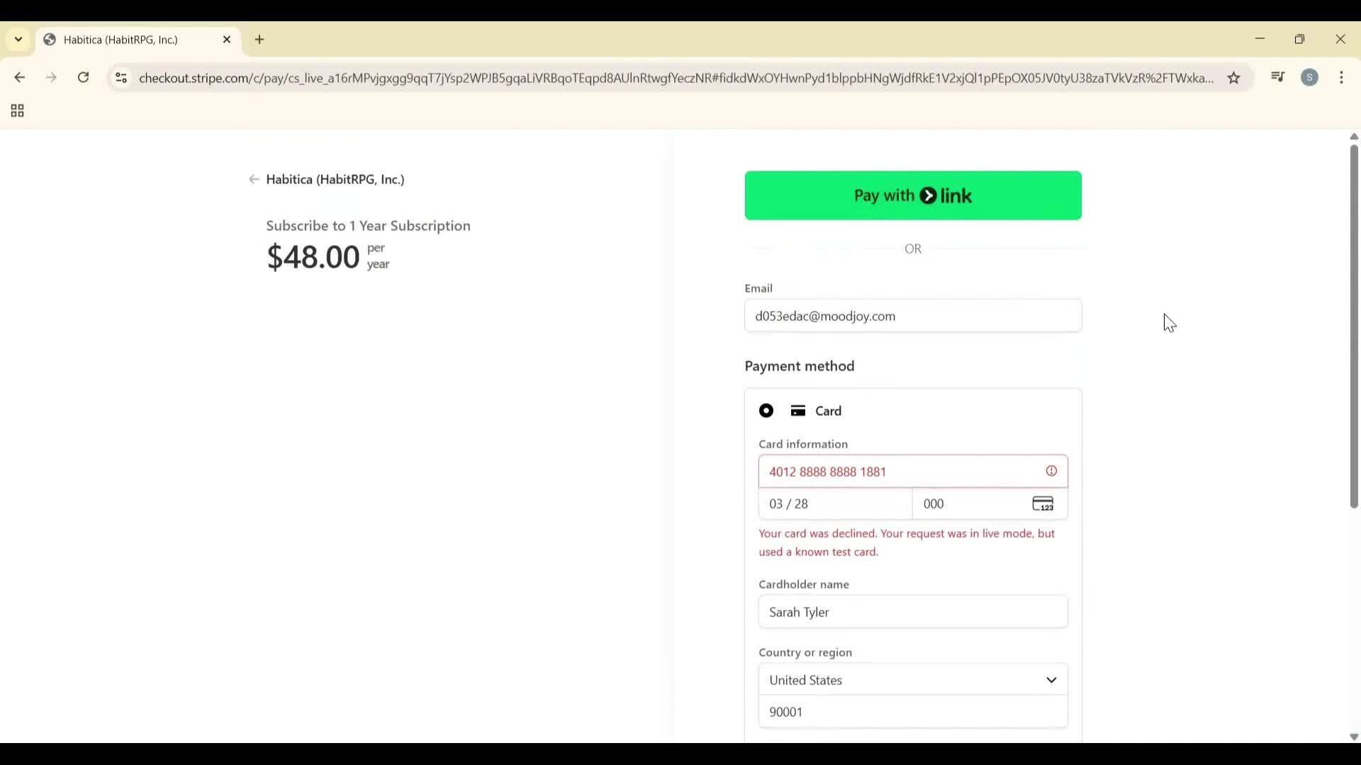 Upgrading your account screenshot