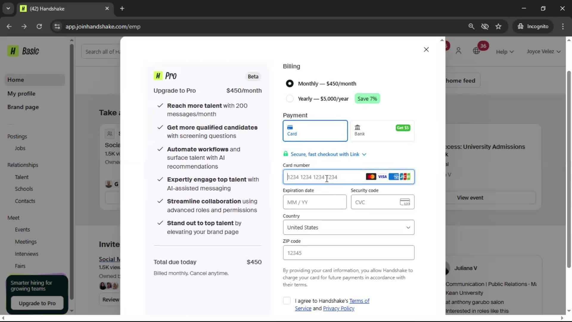 Upgrading your account on Handshake video thumbnail