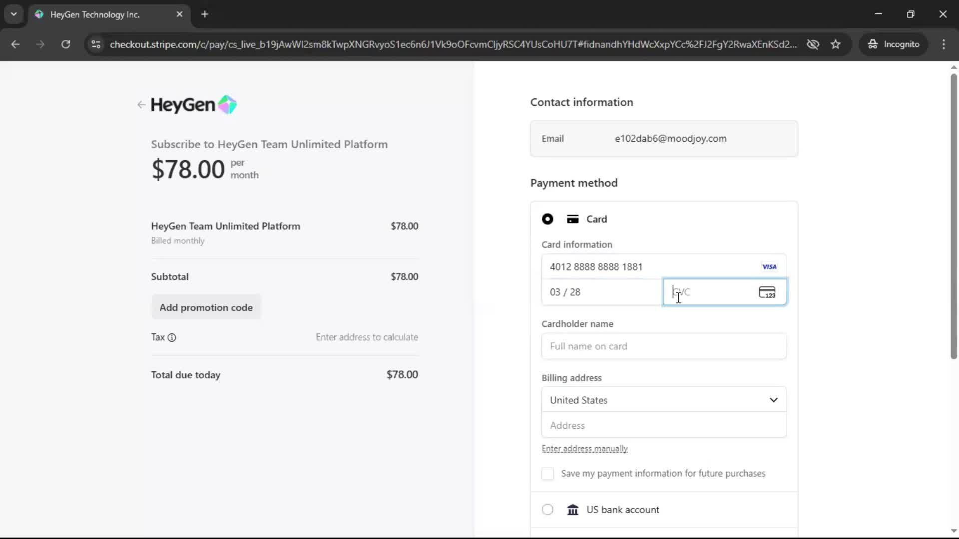 Upgrading your account screenshot