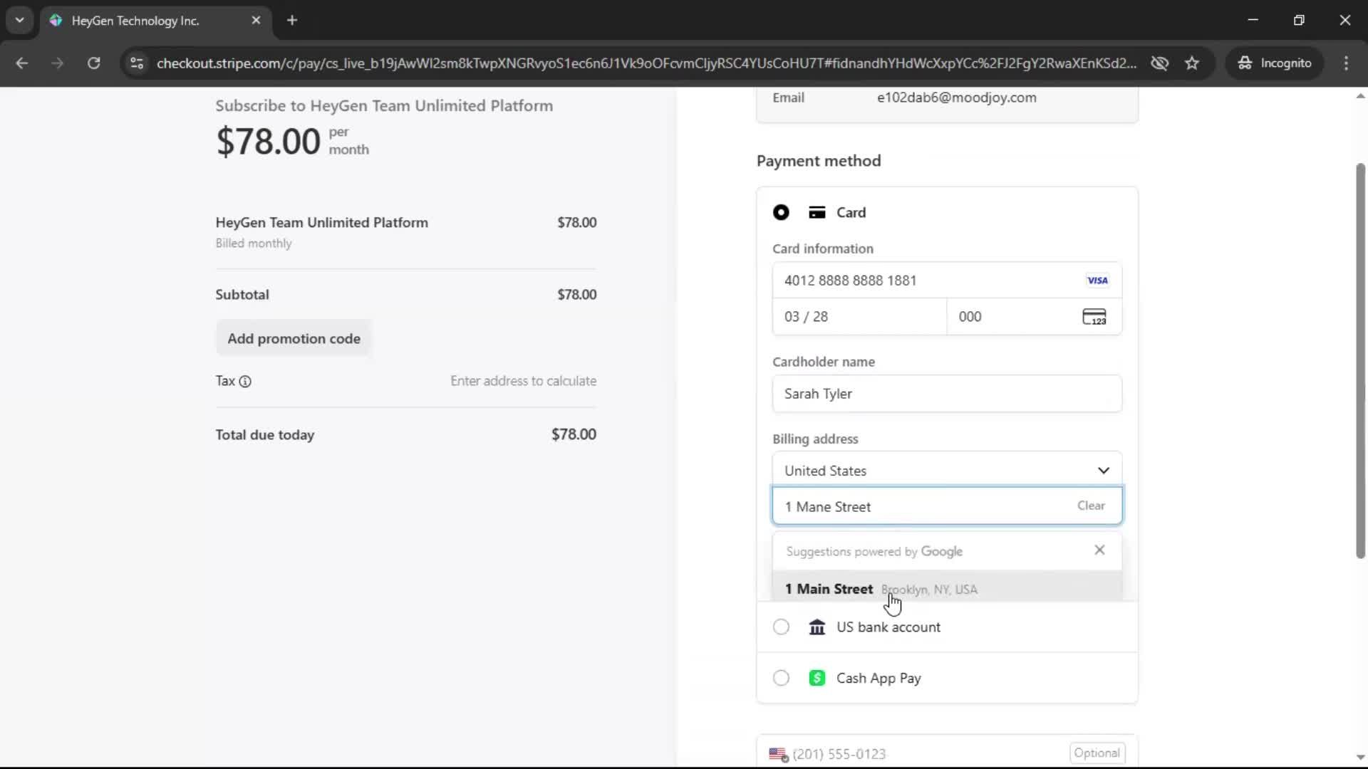 Upgrading your account screenshot