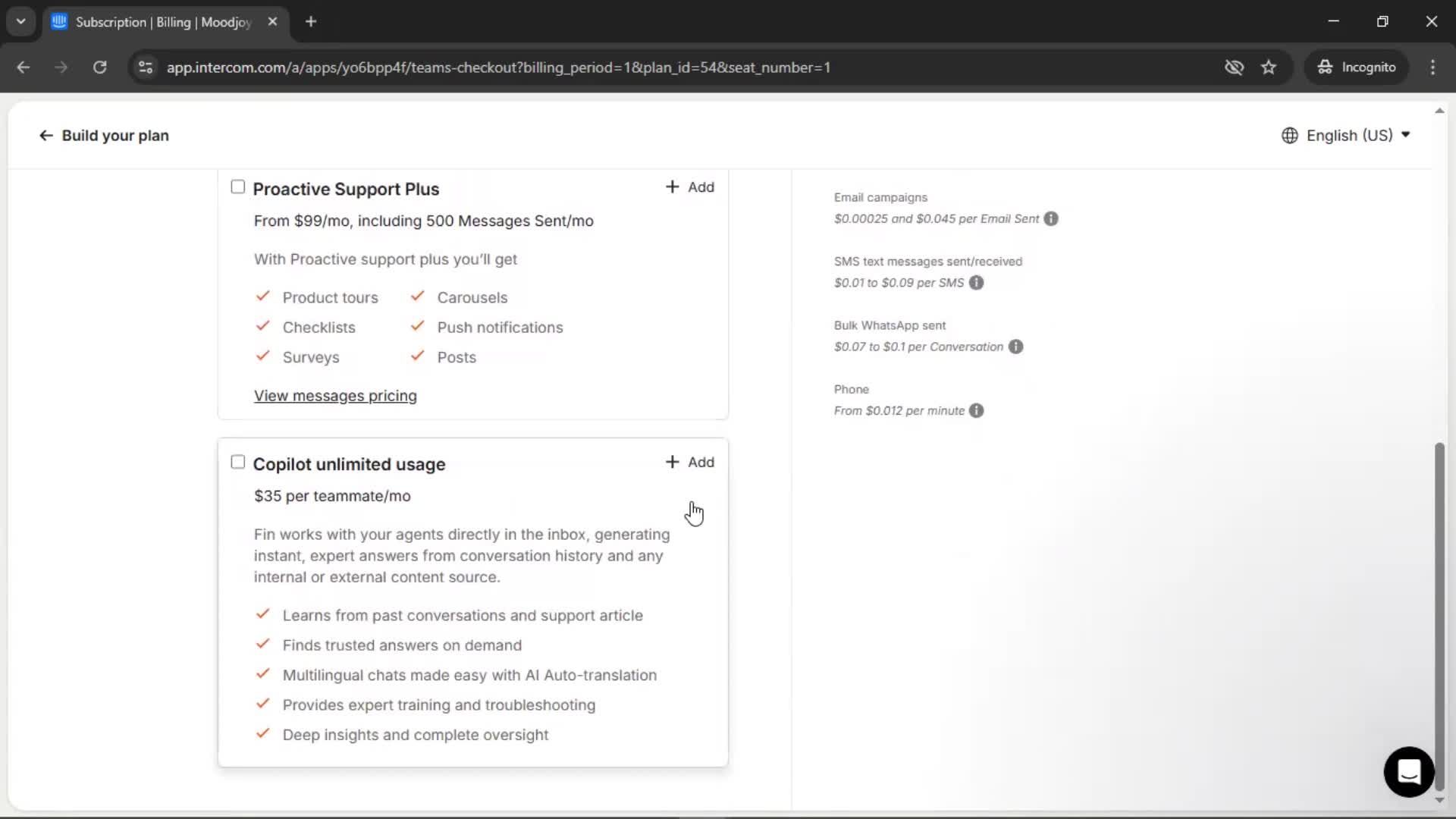 Upgrading your account screenshot