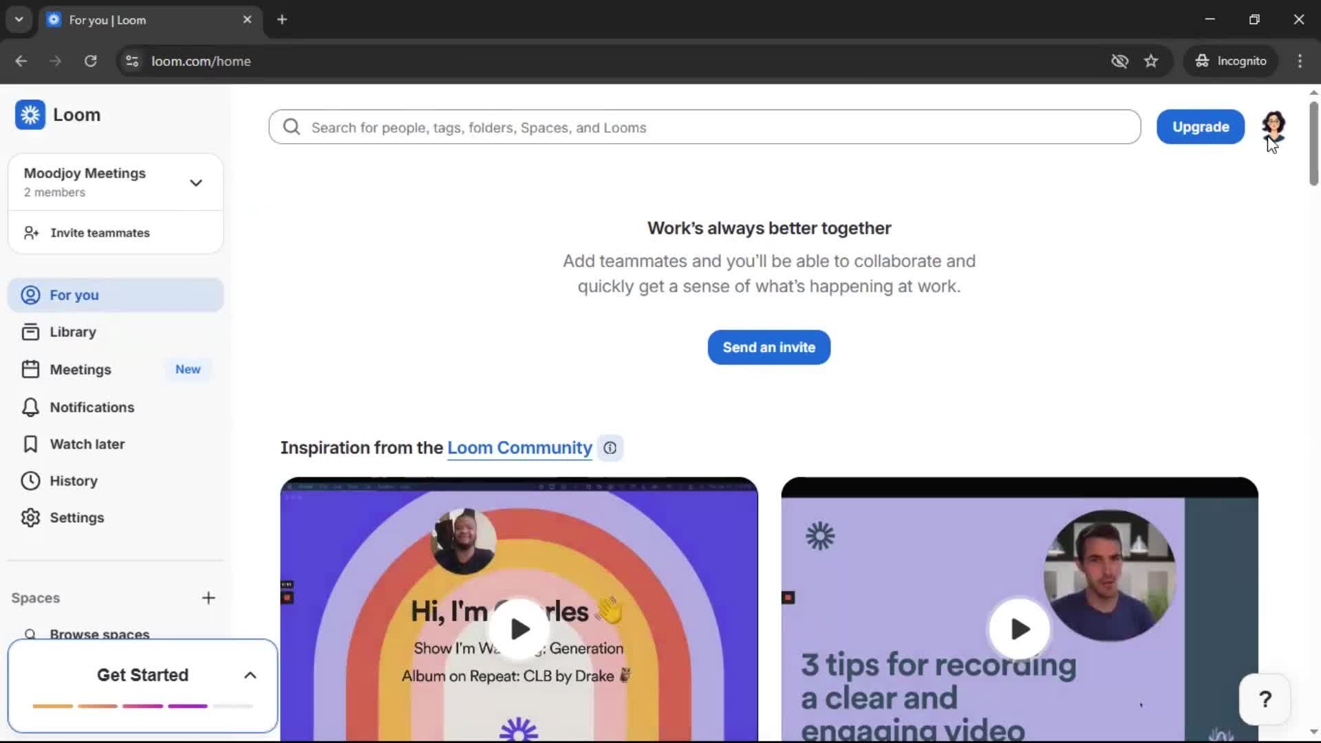 Upgrading your account screenshot