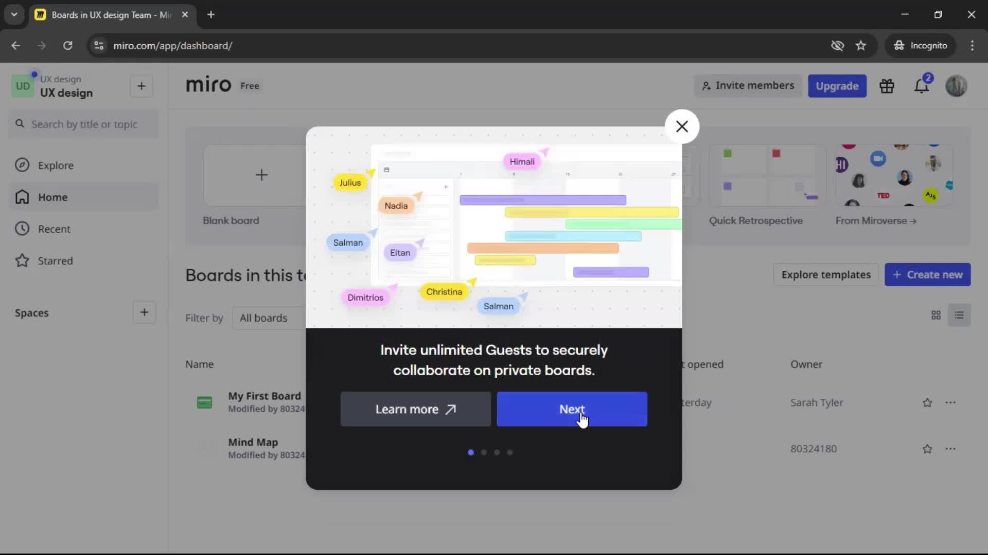 Upgrading your account screenshot