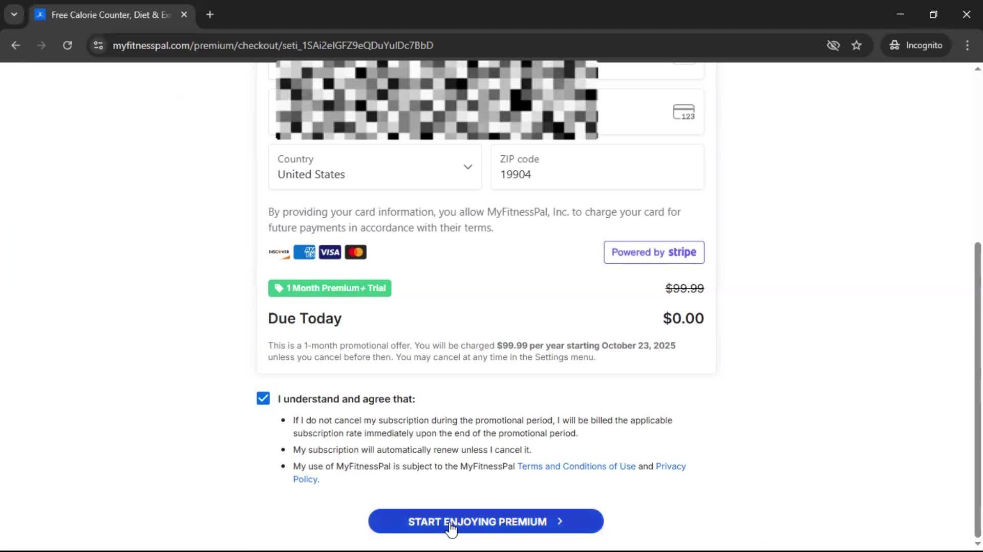 Upgrading your account screenshot