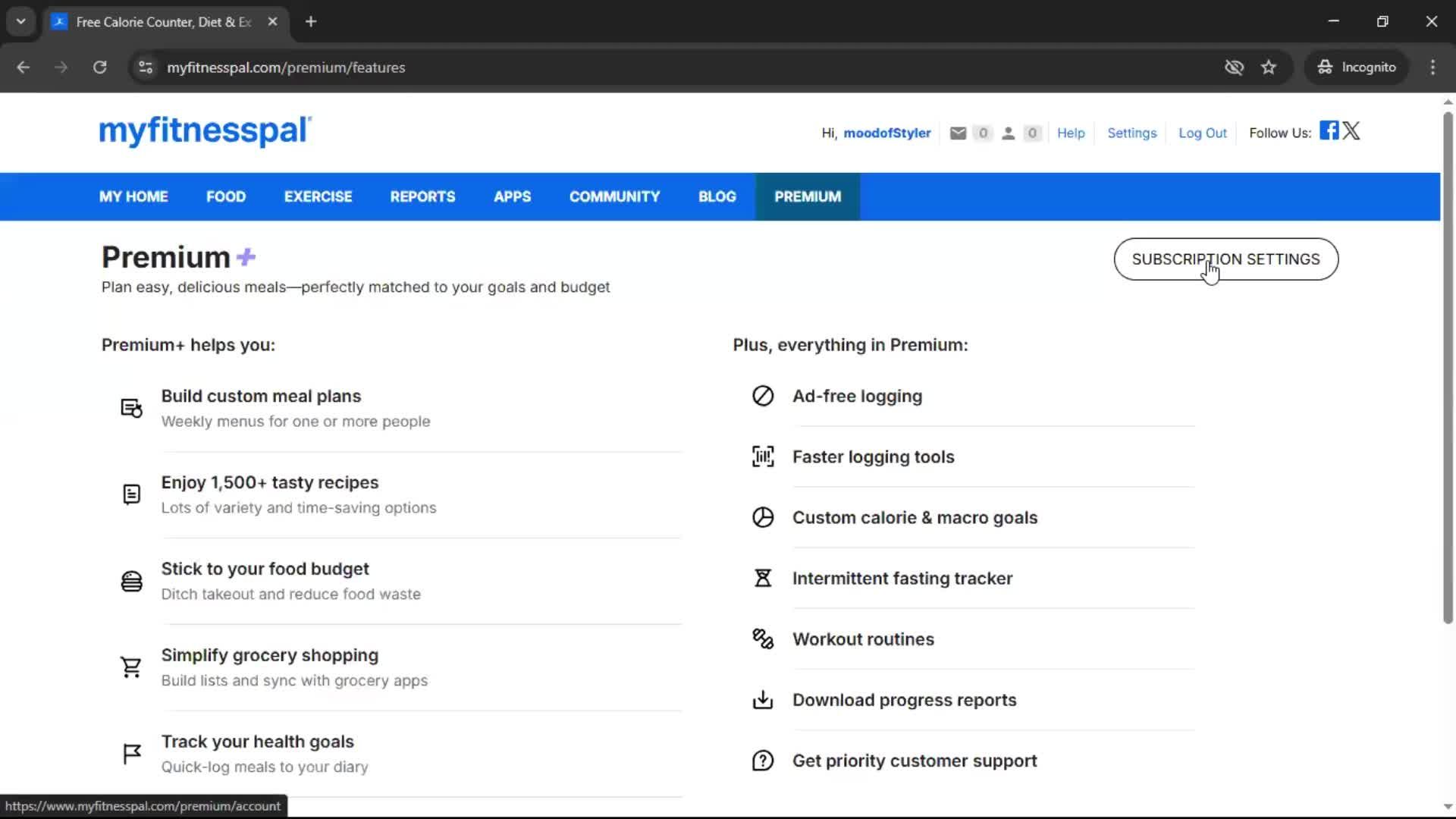 Upgrading your account screenshot