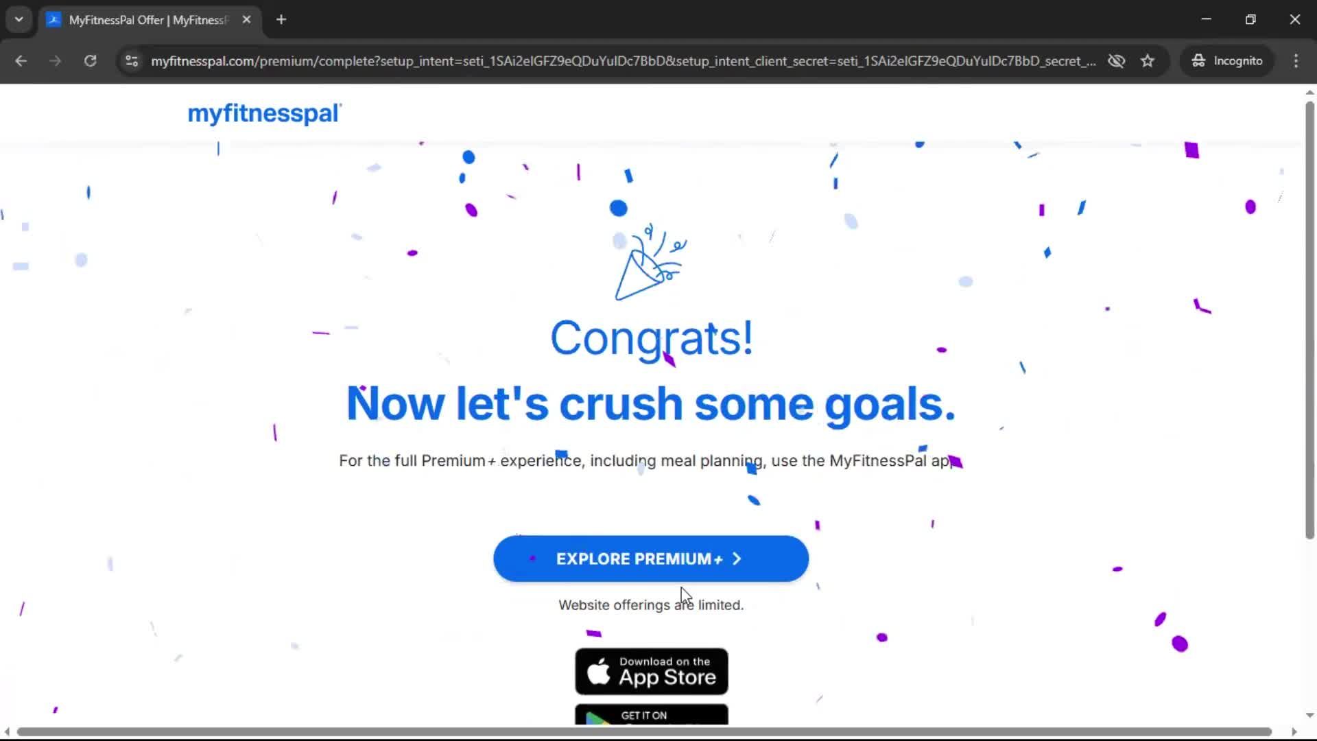 Upgrading your account screenshot