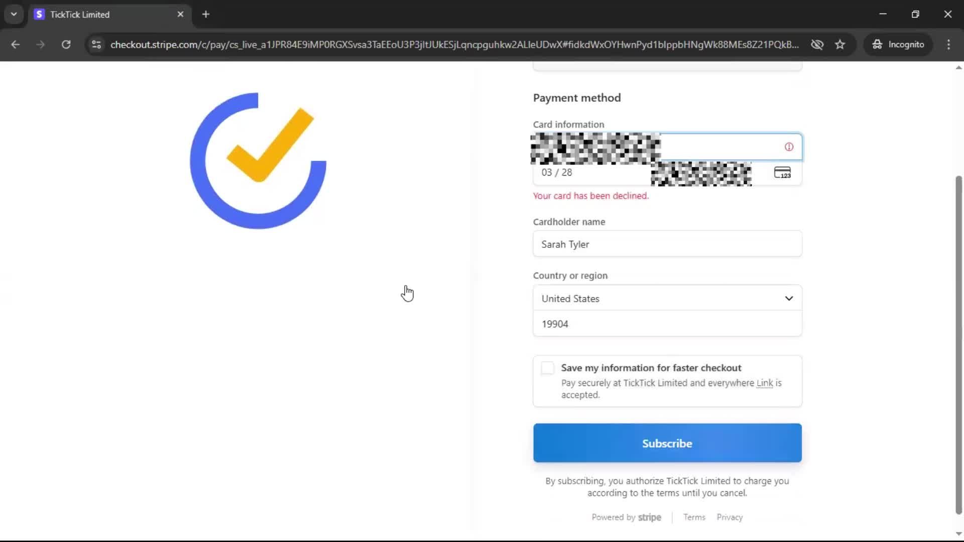 Upgrading your account screenshot