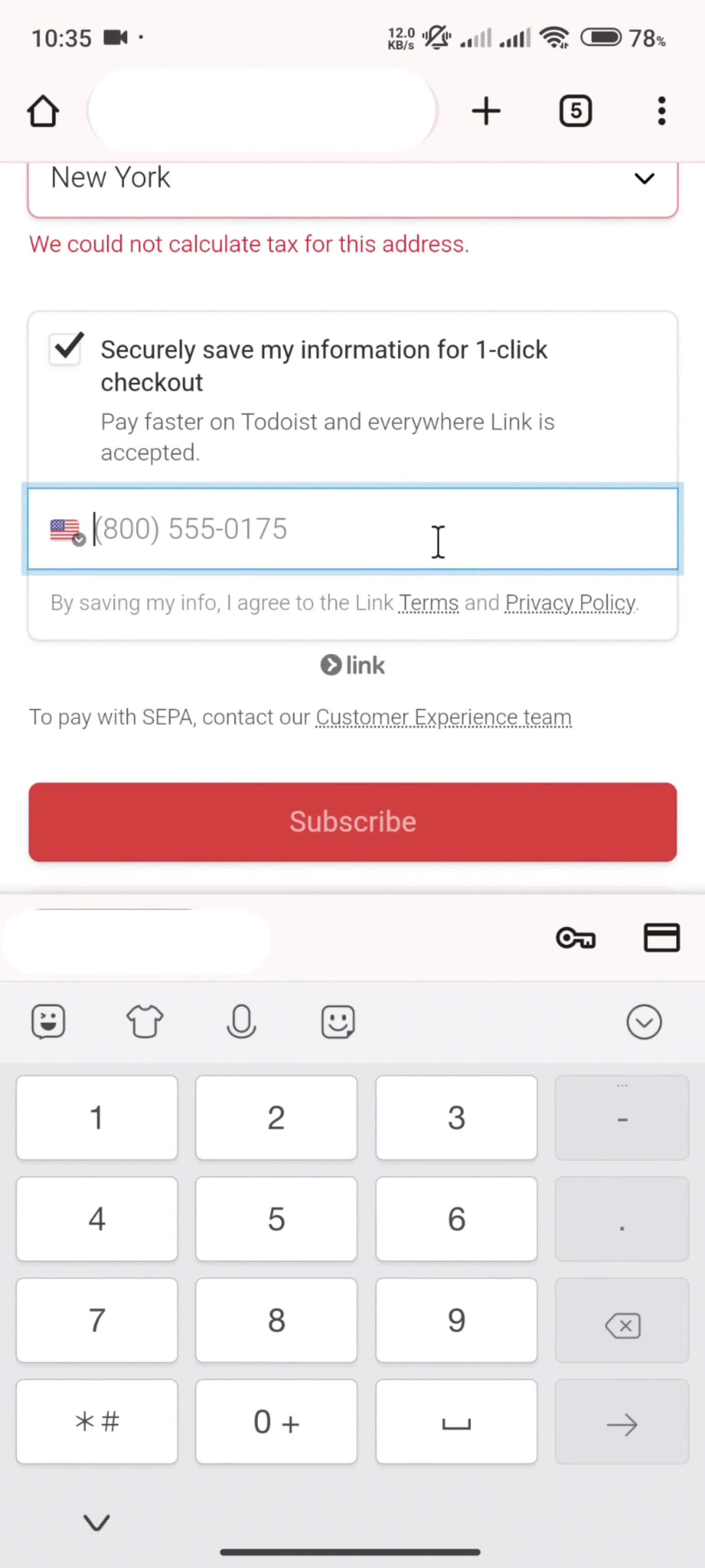 Upgrading your account screenshot