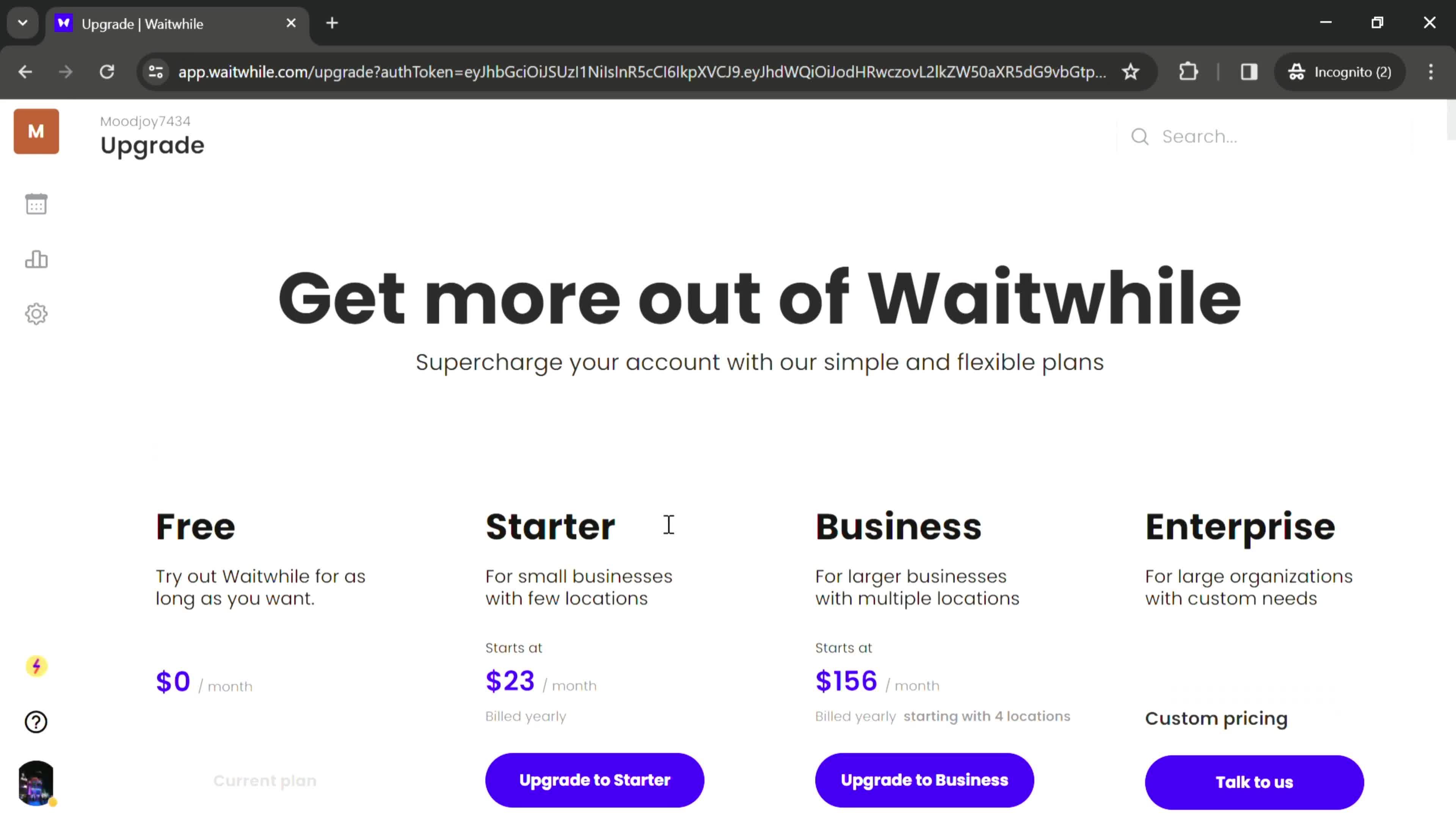 Upgrading your account on Waitwhile video thumbnail