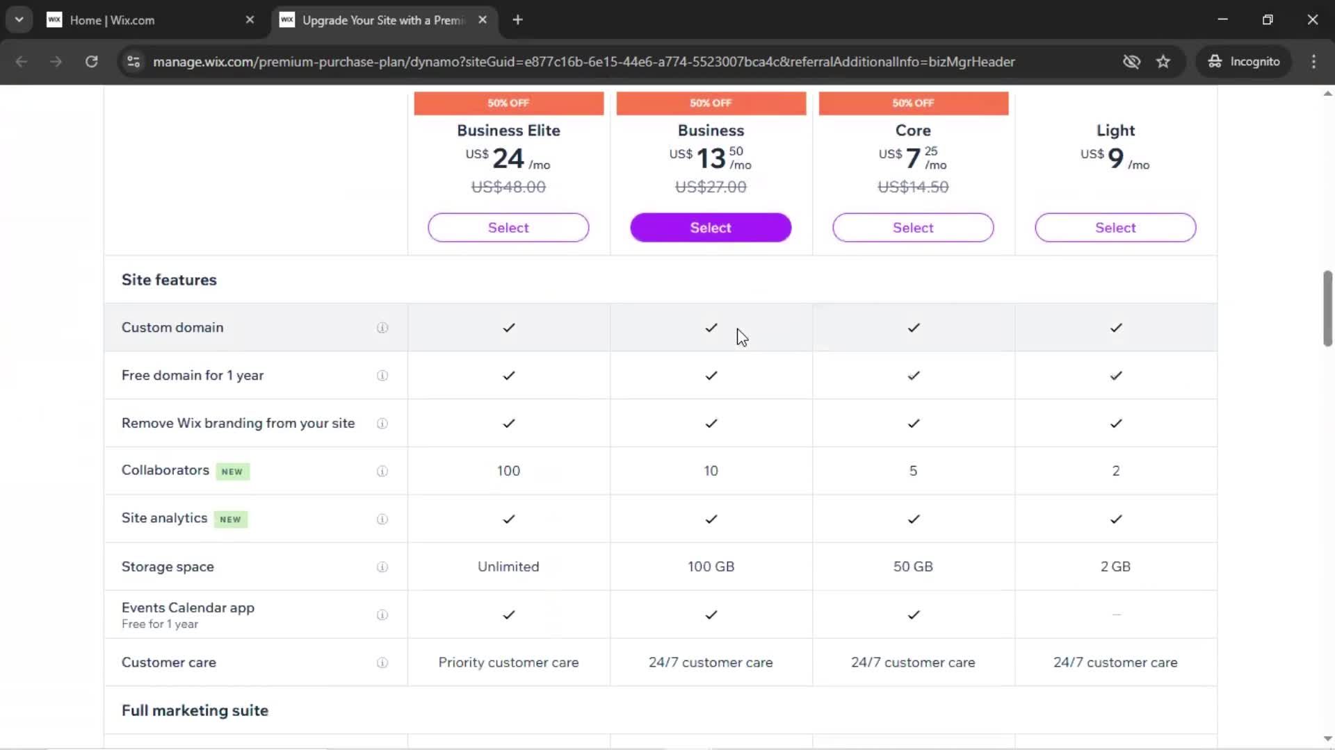 Upgrading your account screenshot