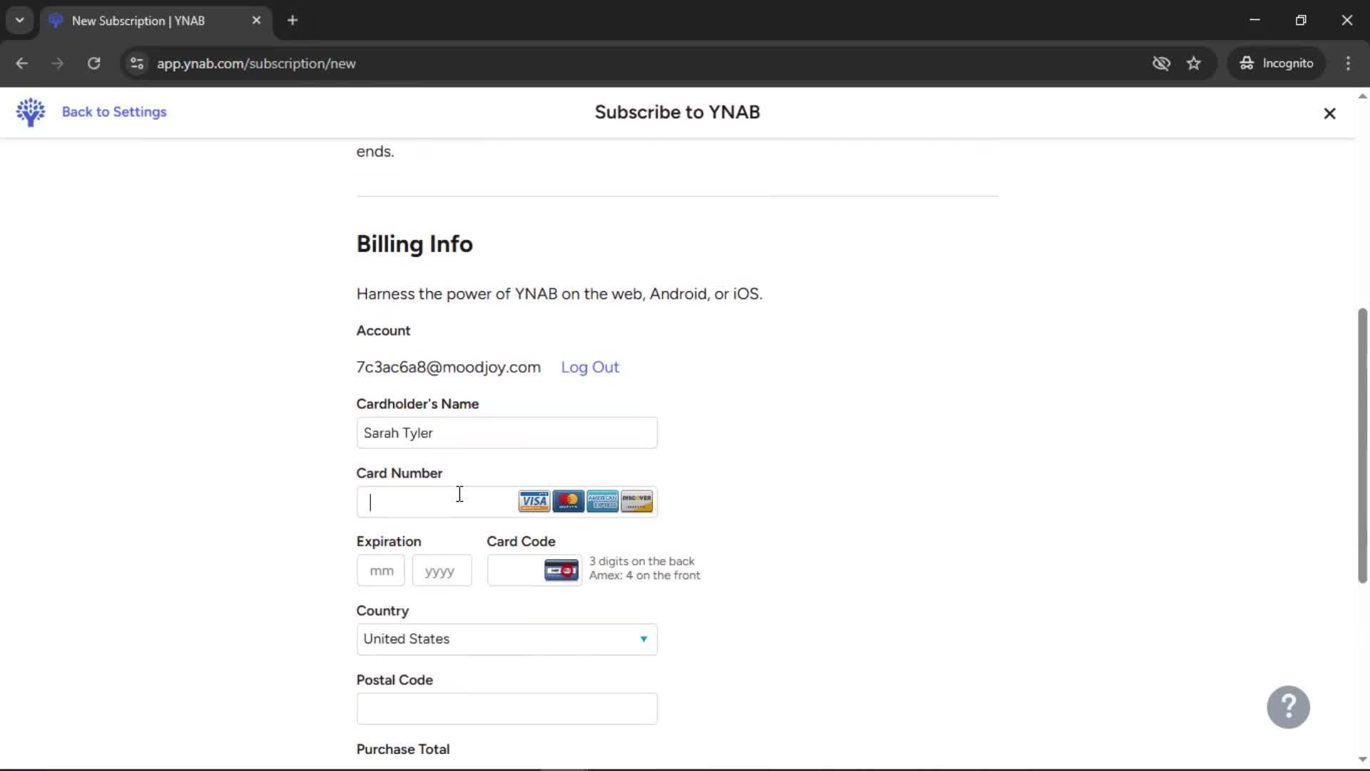 Upgrading your account screenshot