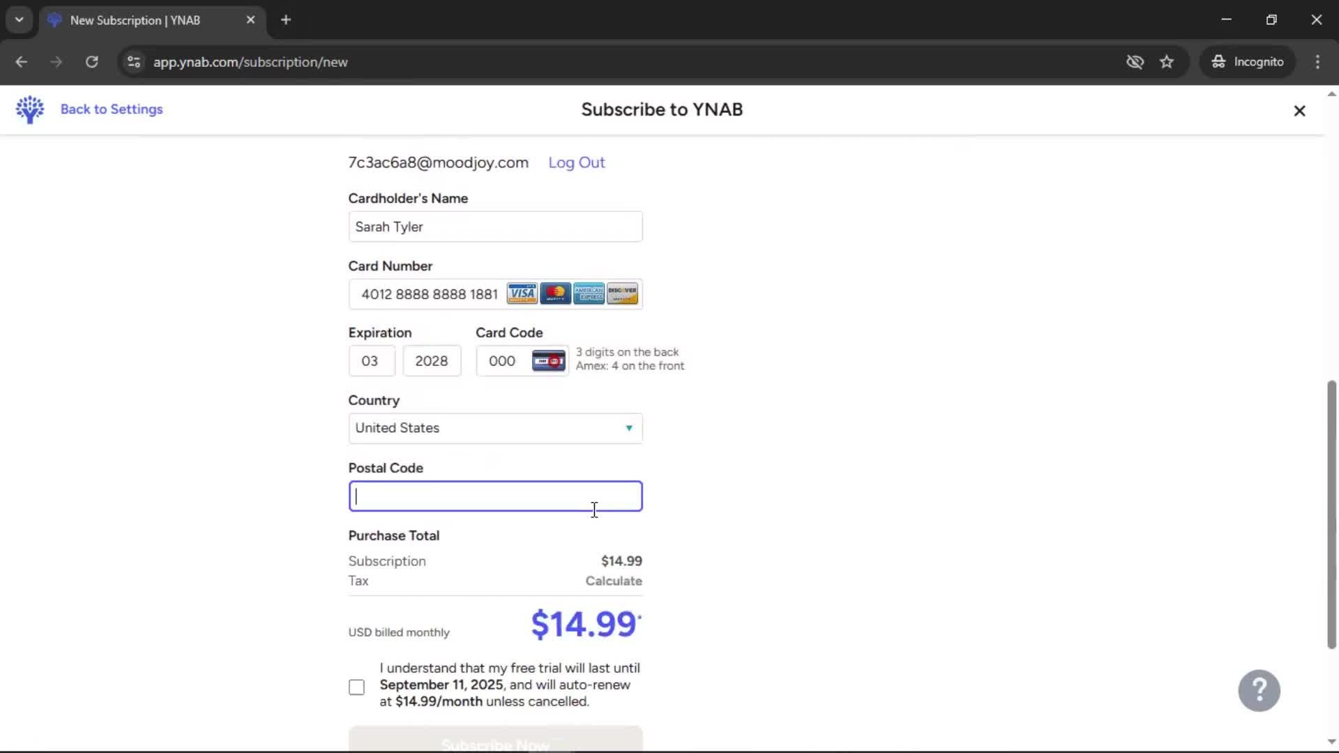 Upgrading your account screenshot
