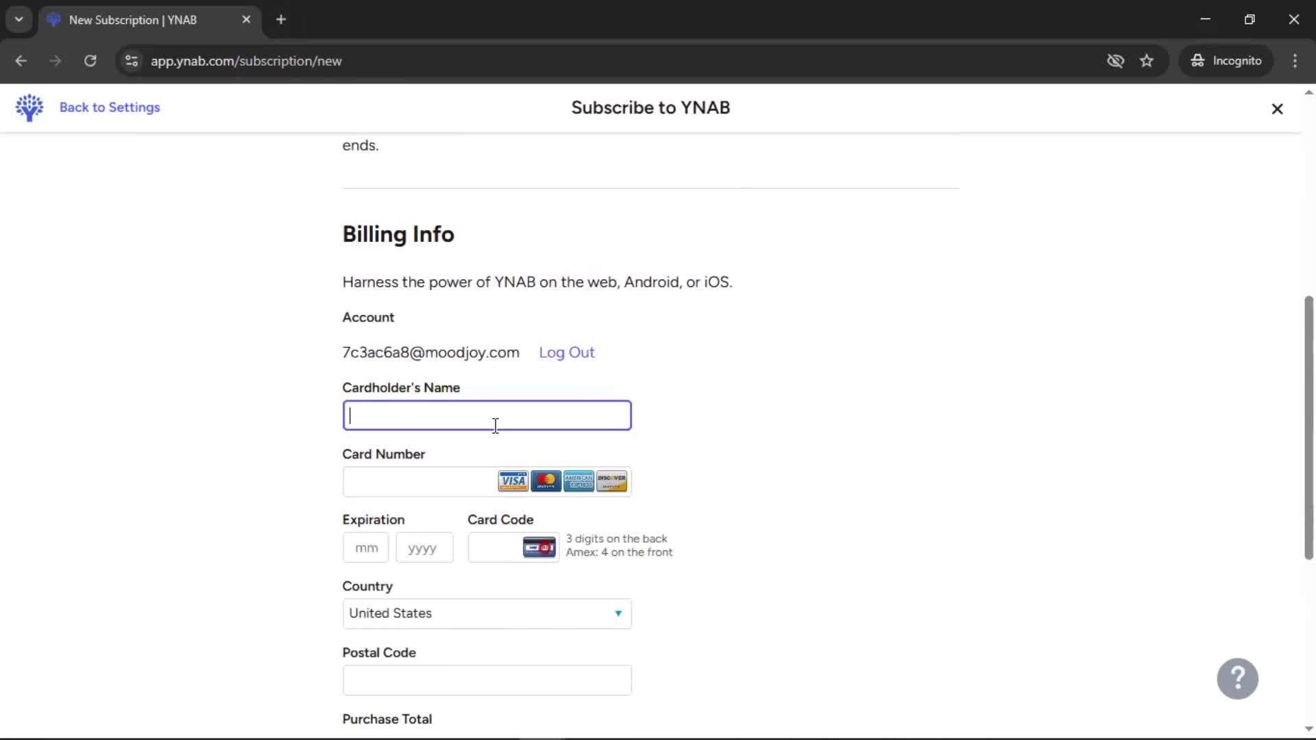Upgrading your account screenshot
