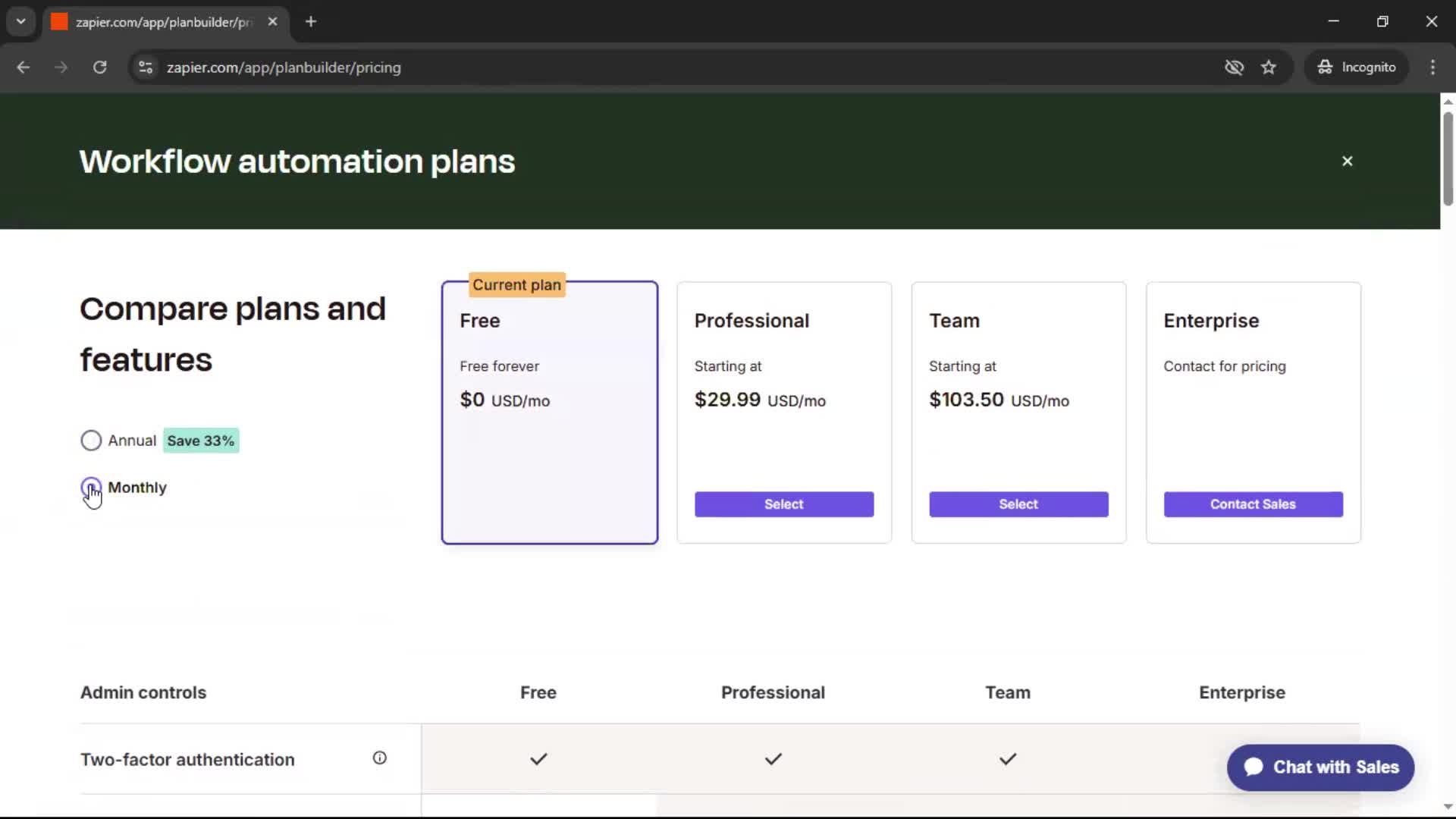 Upgrading your account screenshot