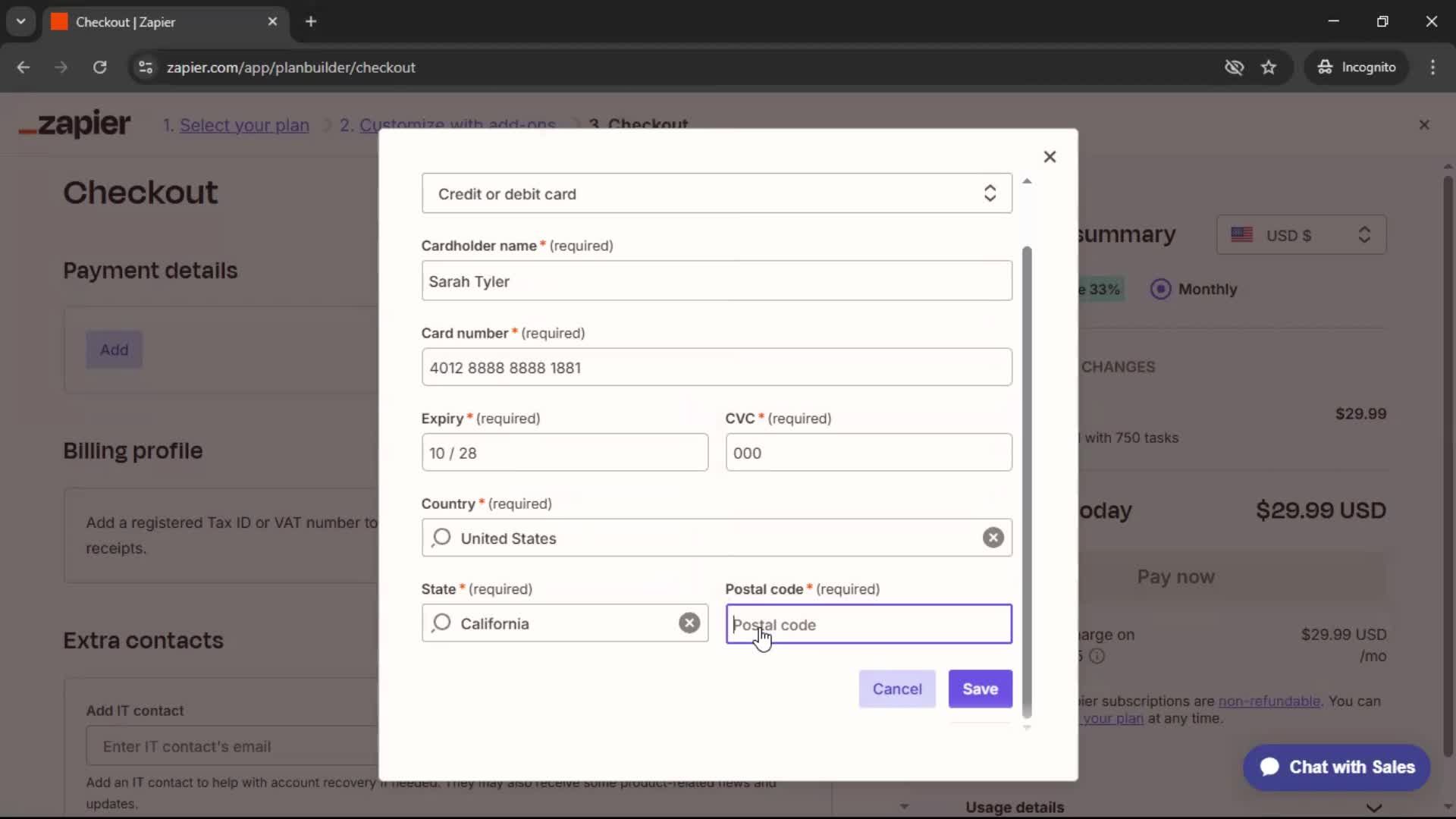 Upgrading your account screenshot