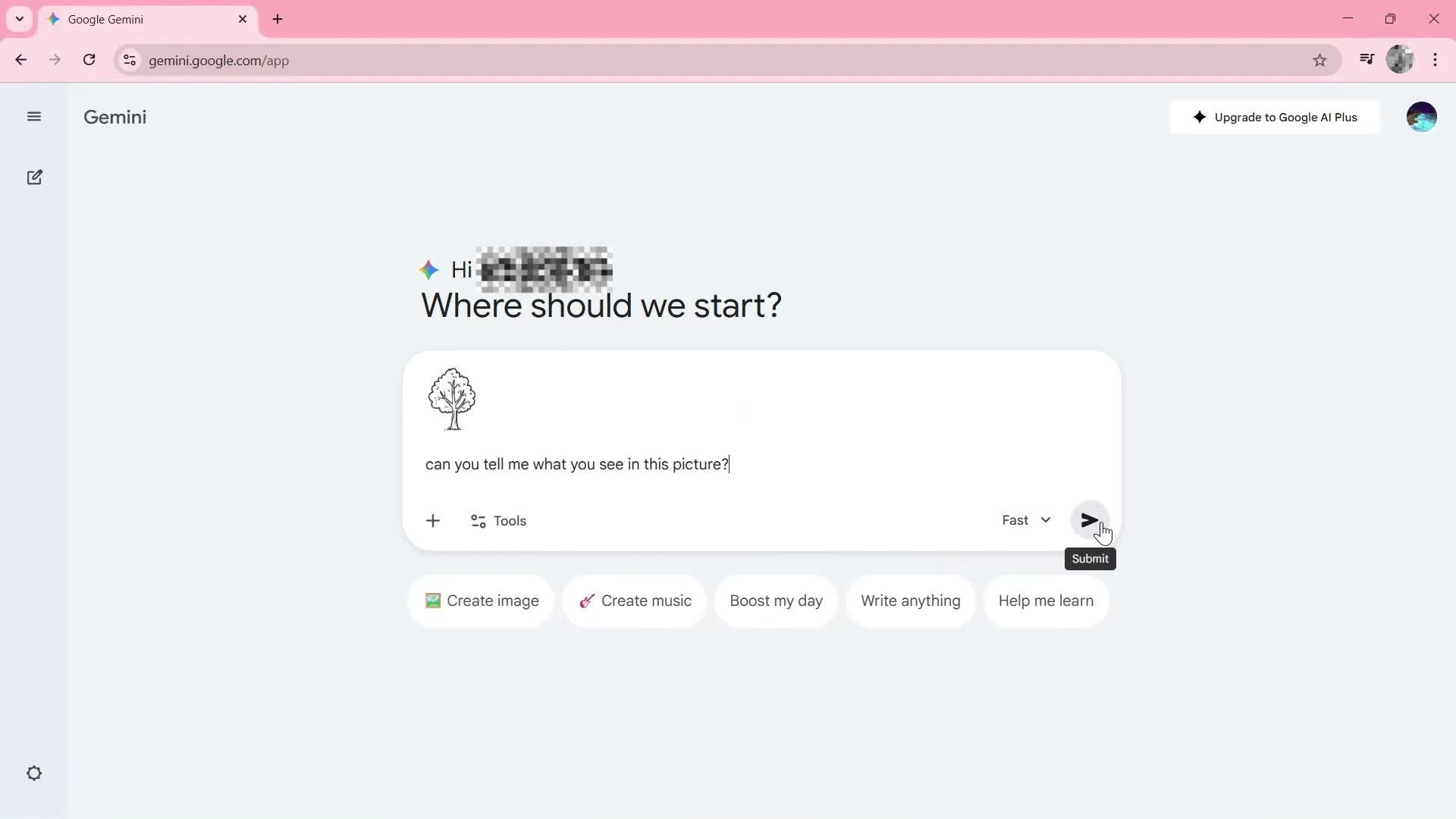 Uploading files screenshot