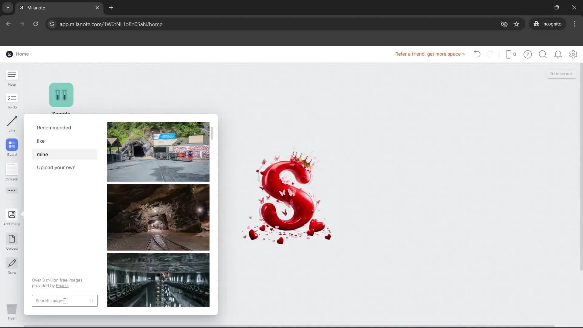 Uploading photos screenshot