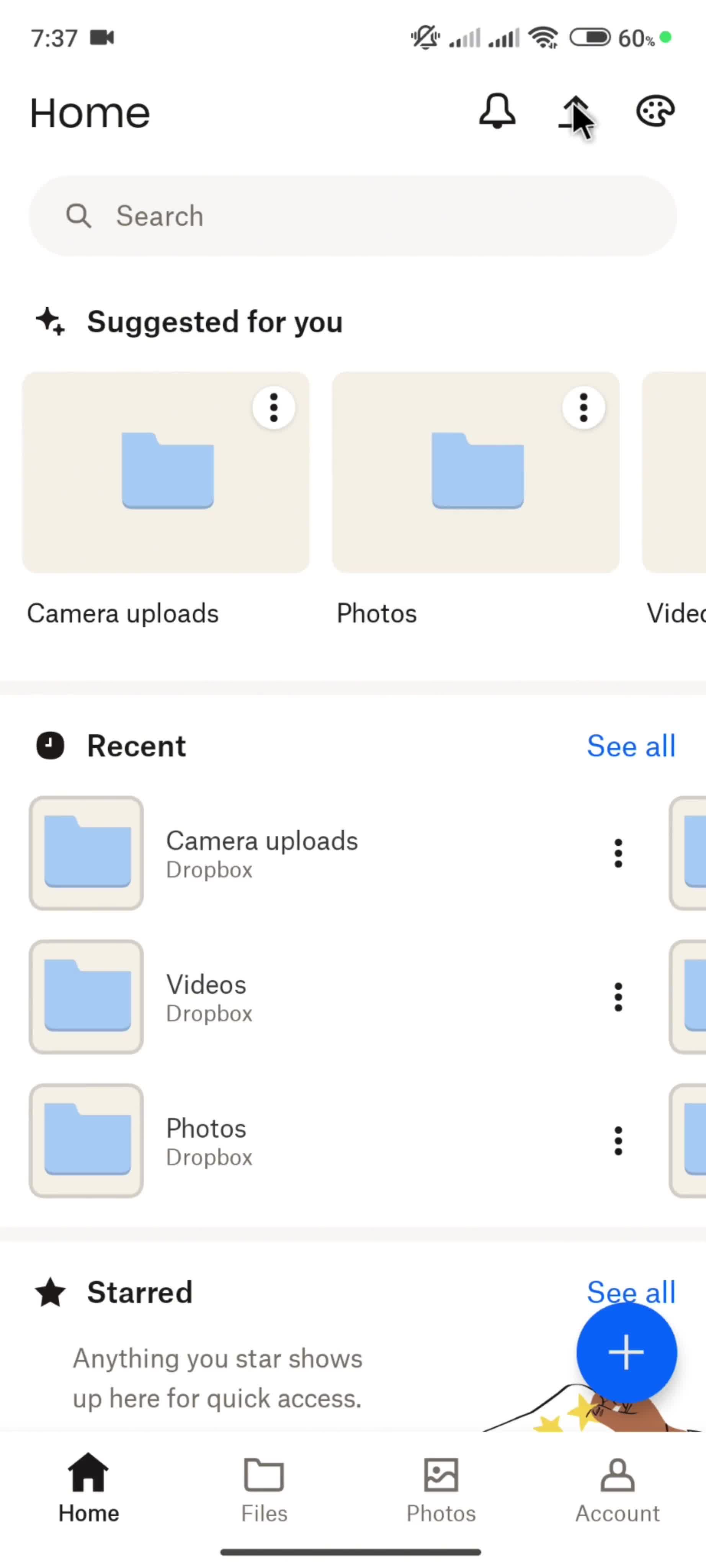 Uploading photos screenshot