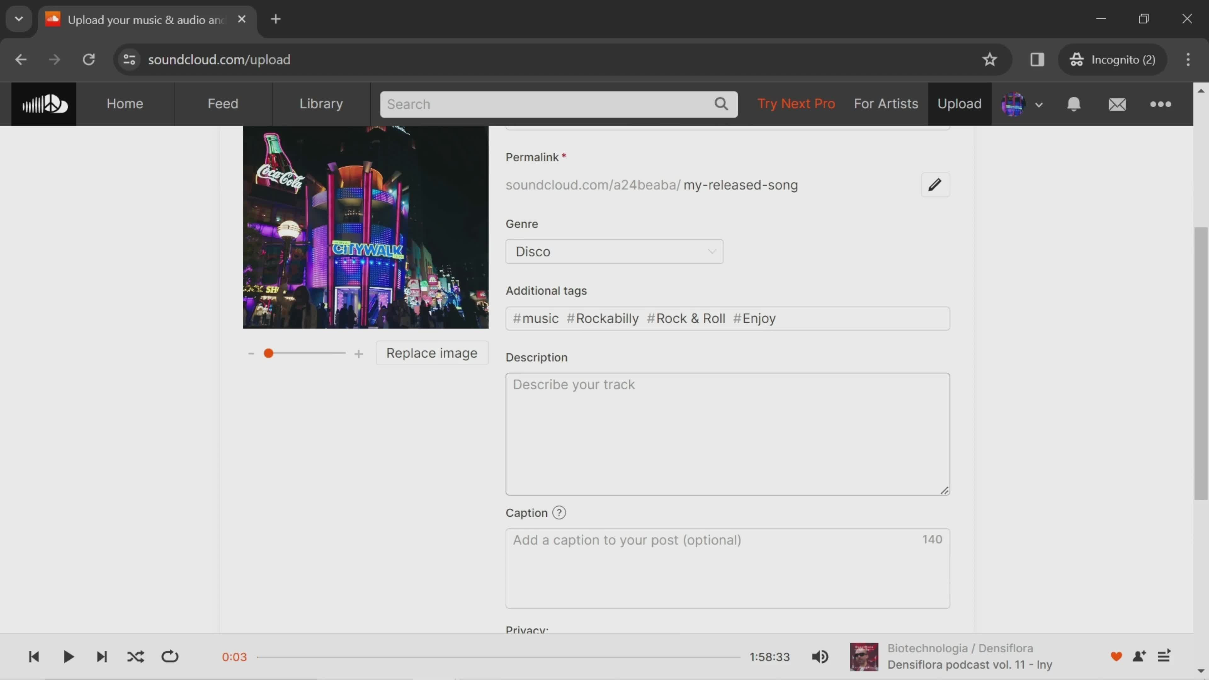 Uploading tracks on SoundCloud video thumbnail