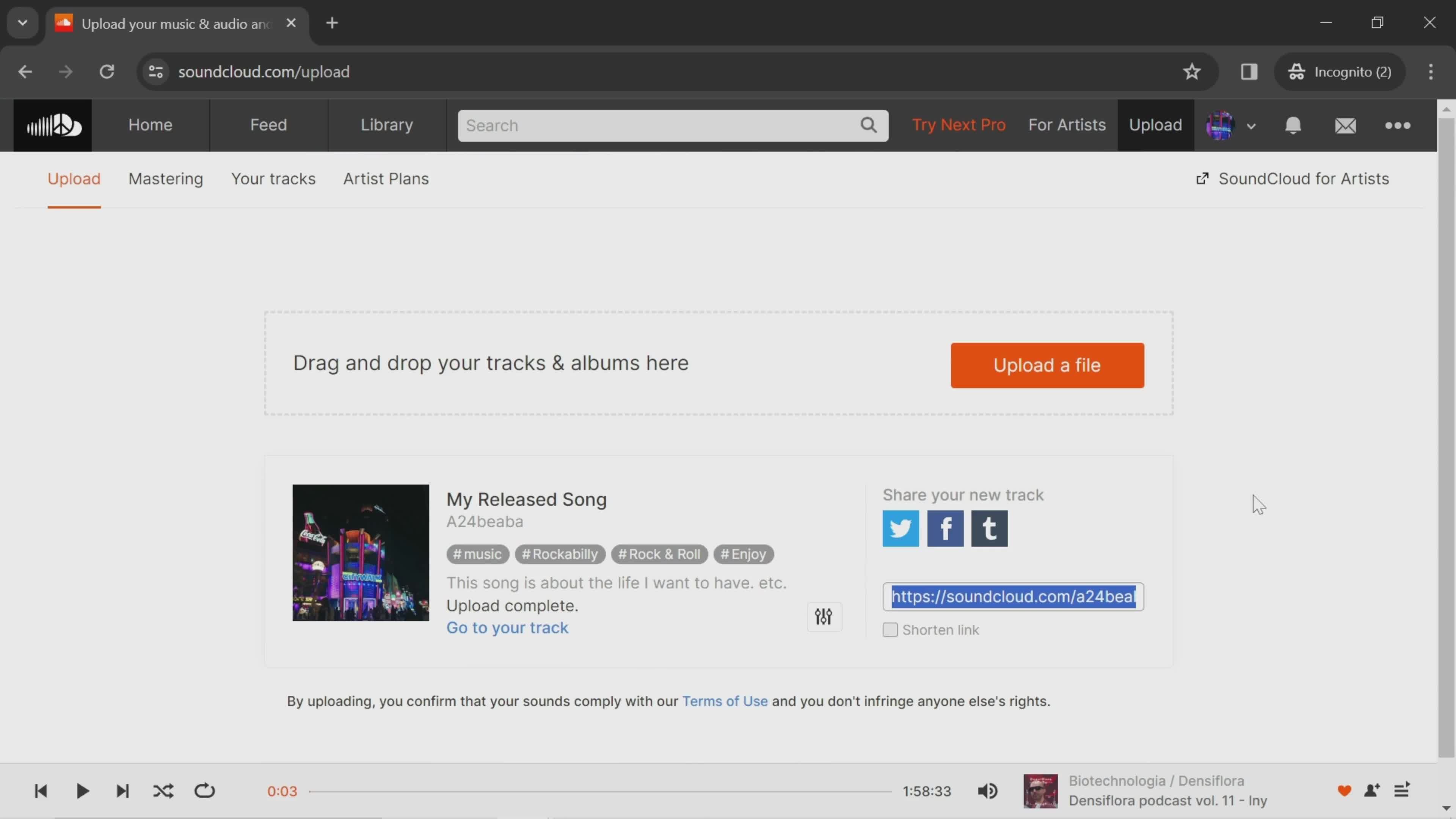 Uploading tracks on SoundCloud video thumbnail