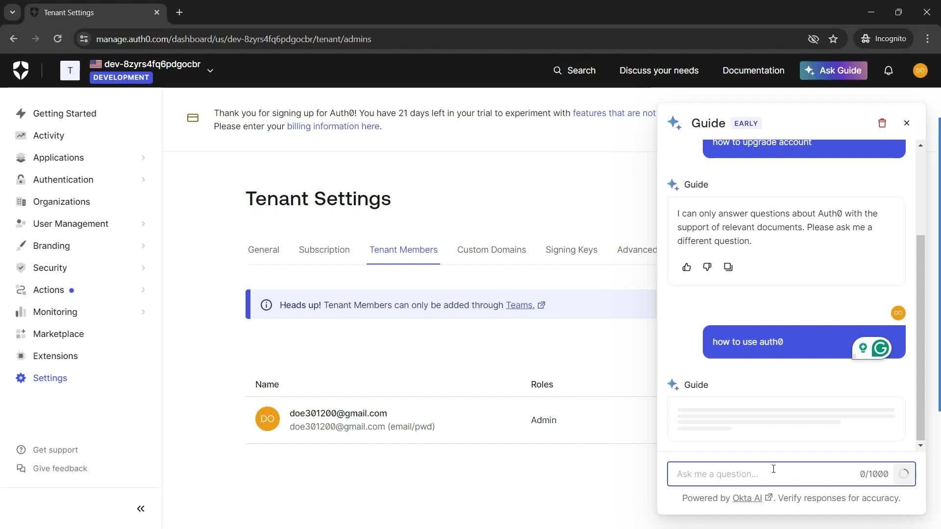 Using AI screenshot