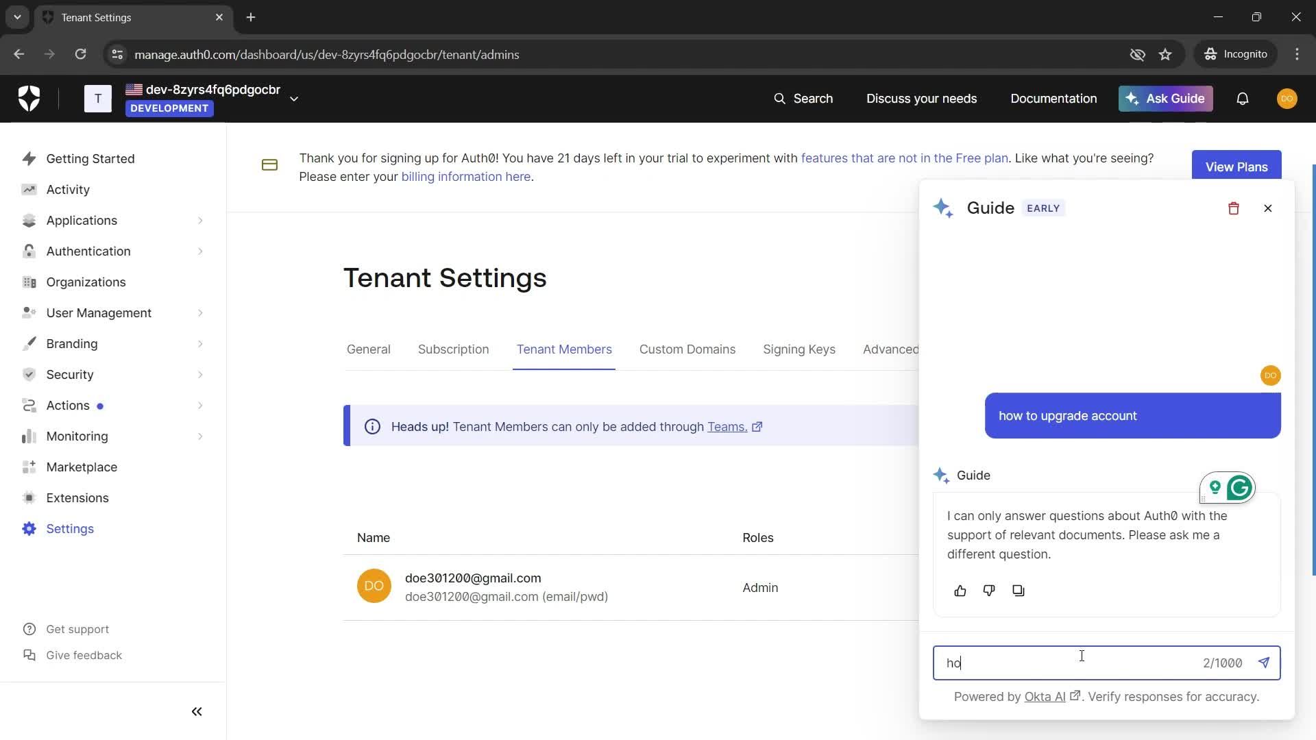Using AI screenshot