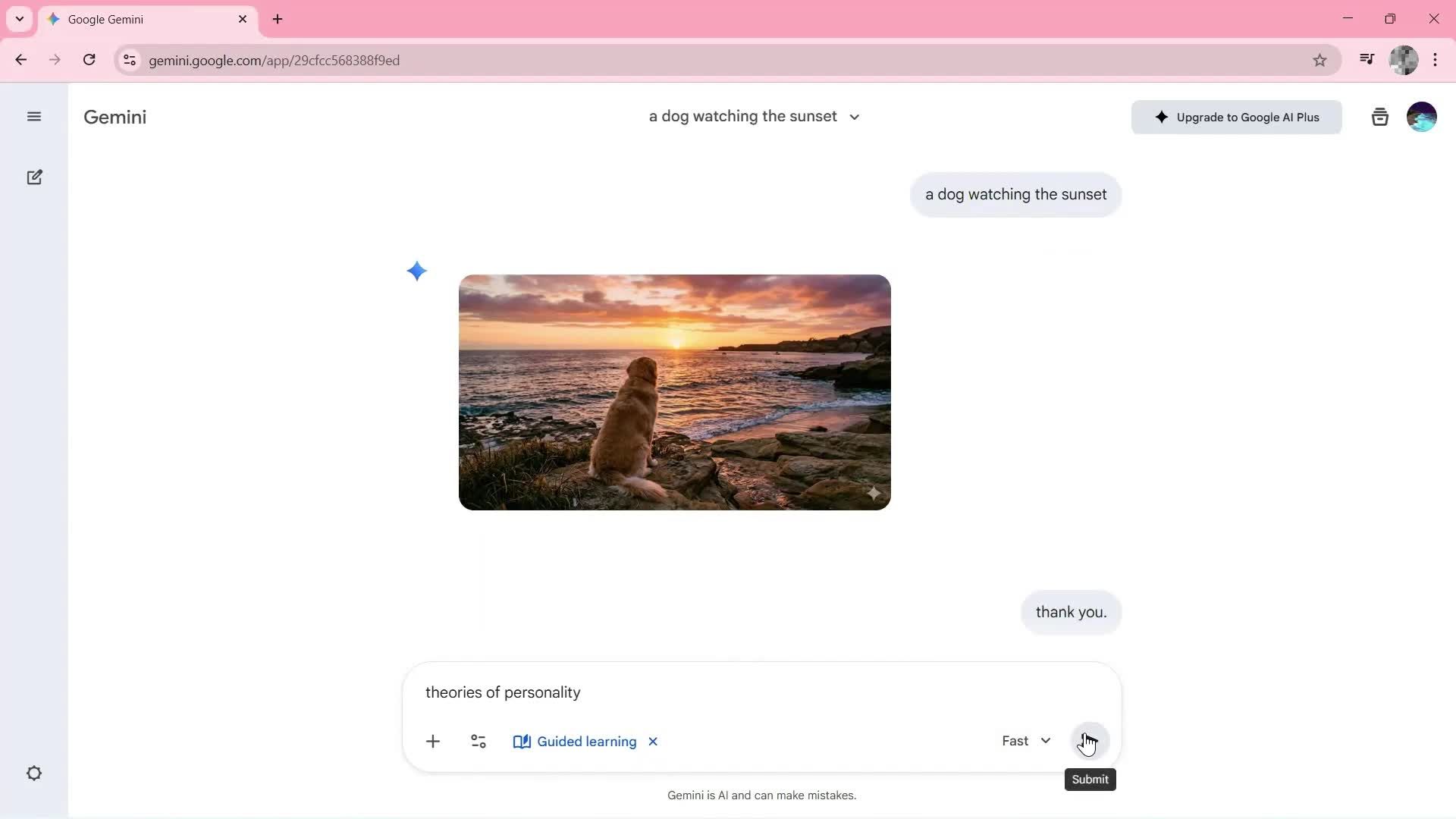 Using AI tools screenshot