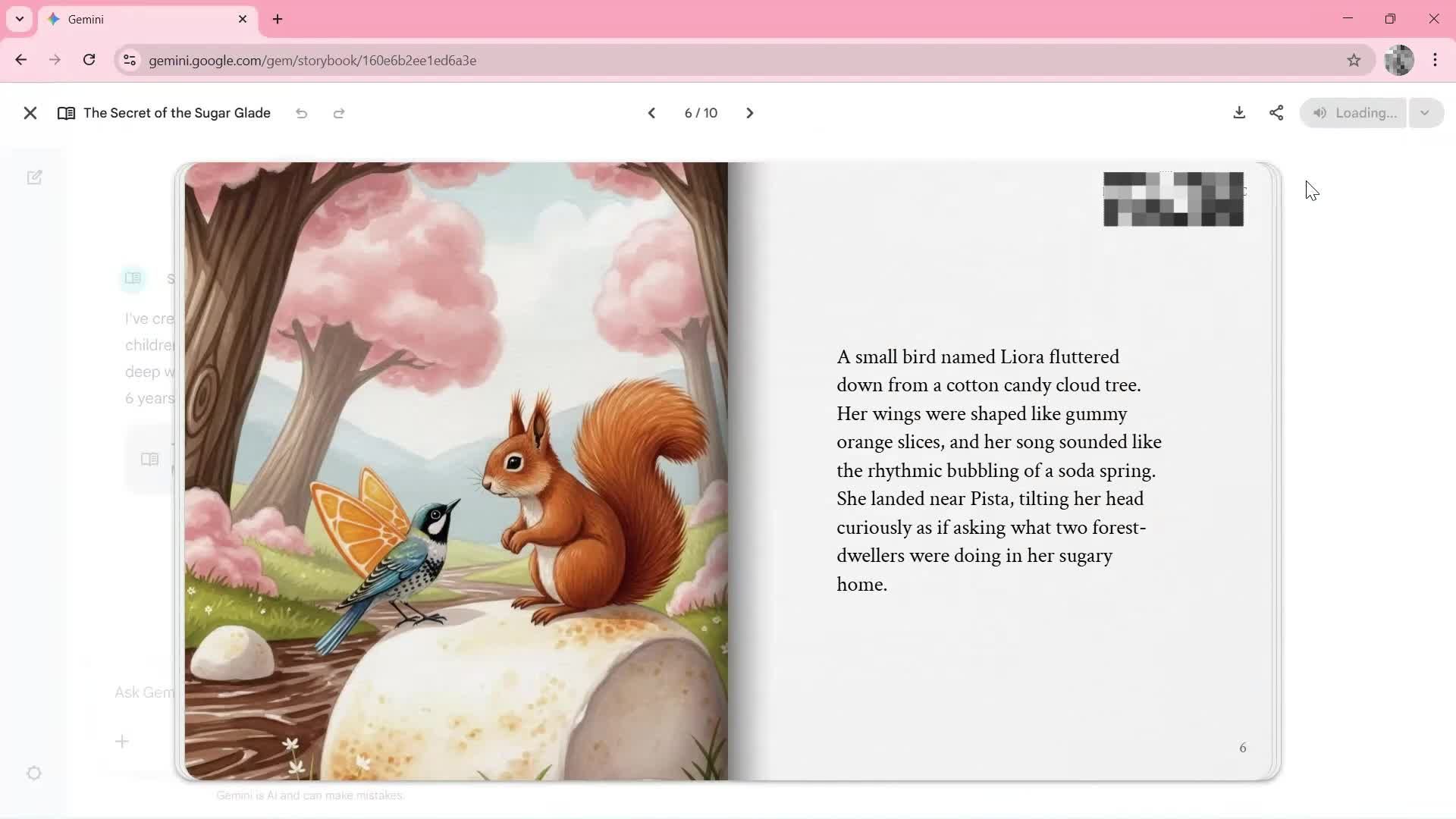 Generating AI artwork screenshot