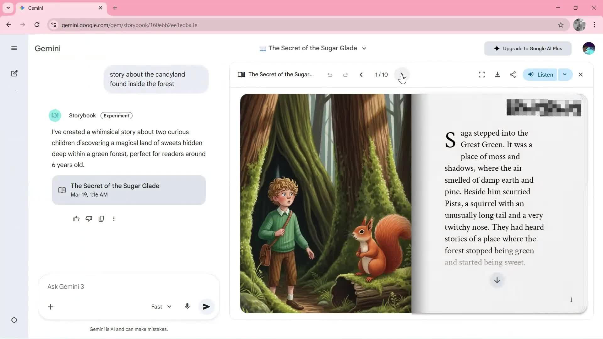 Generating AI artwork screenshot