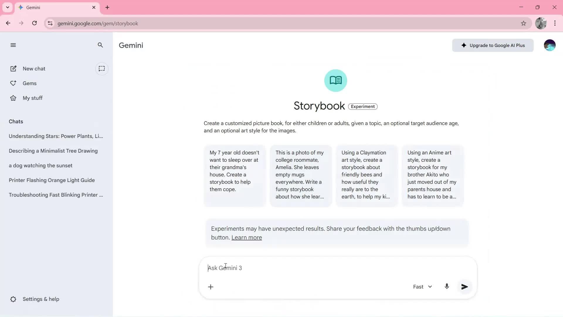 Generating AI artwork screenshot