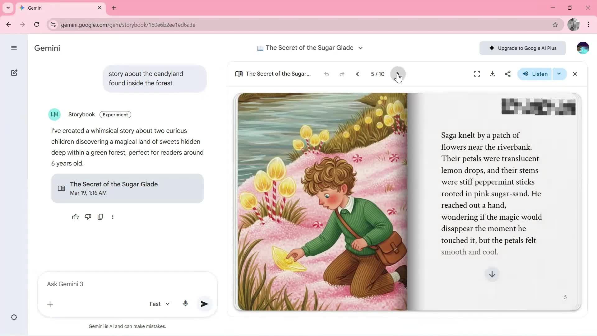 Generating AI artwork screenshot