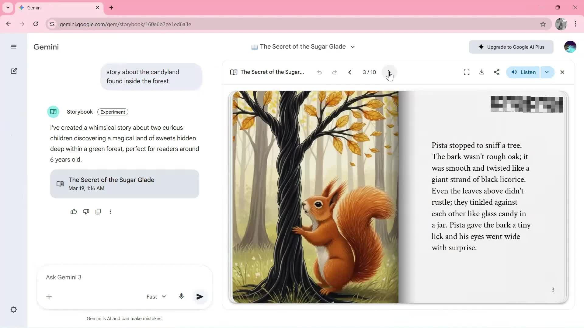 Generating AI artwork screenshot