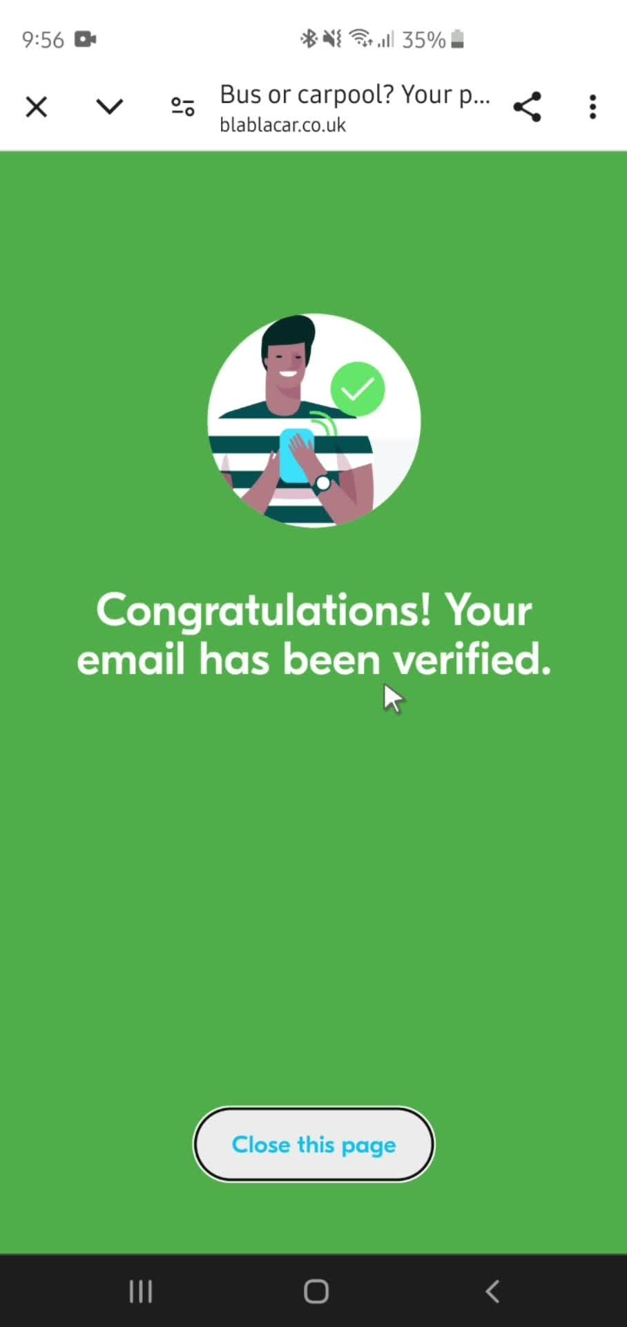 Verifying email address on BlaBlaCar video thumbnail