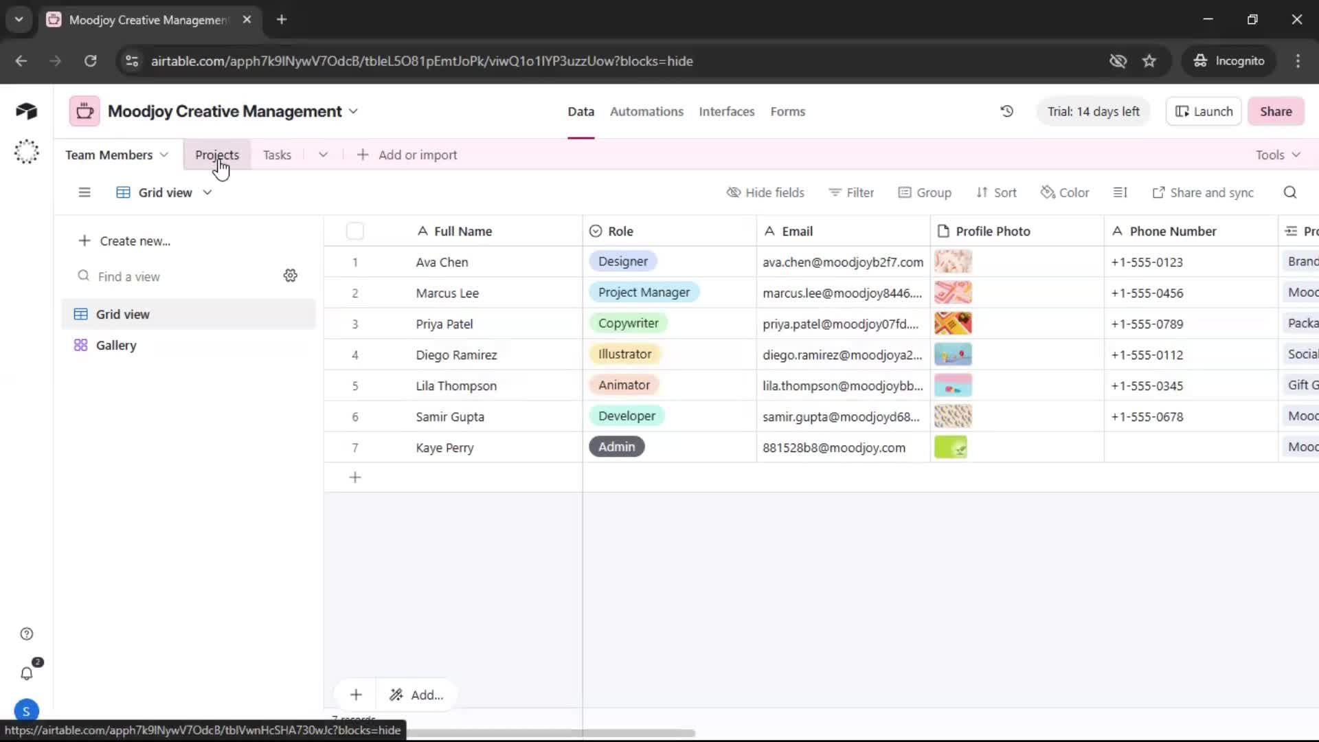 Version history screenshot