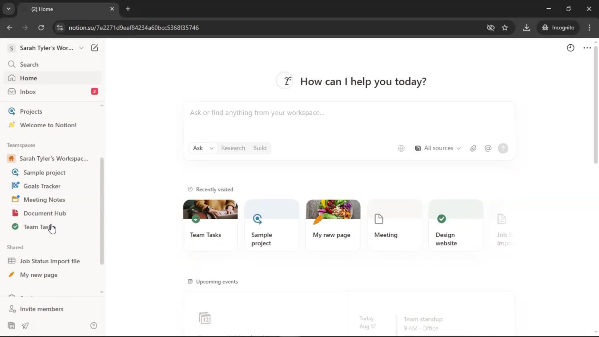 Version history screenshot