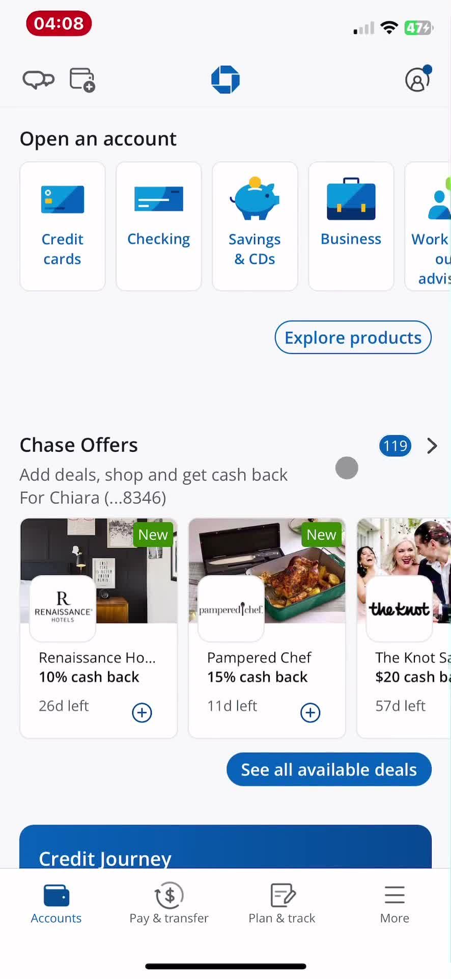 Offers on Chase video thumbnail