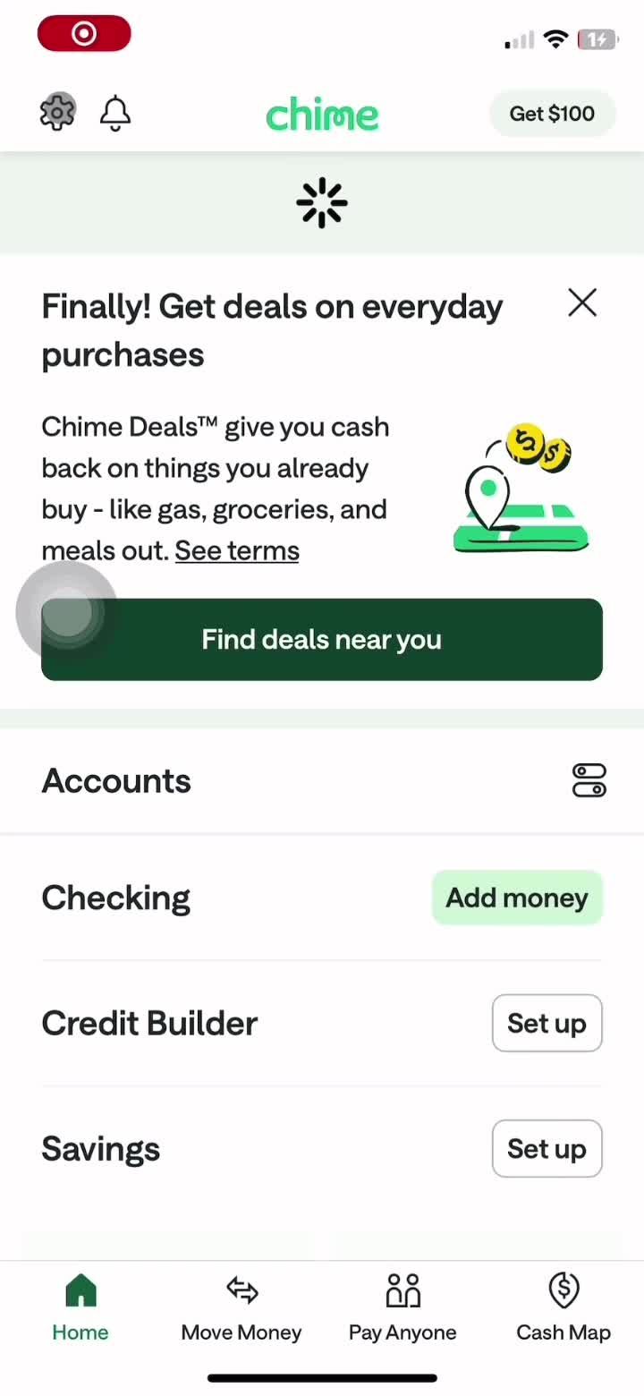 Account settings on Chime video thumbnail