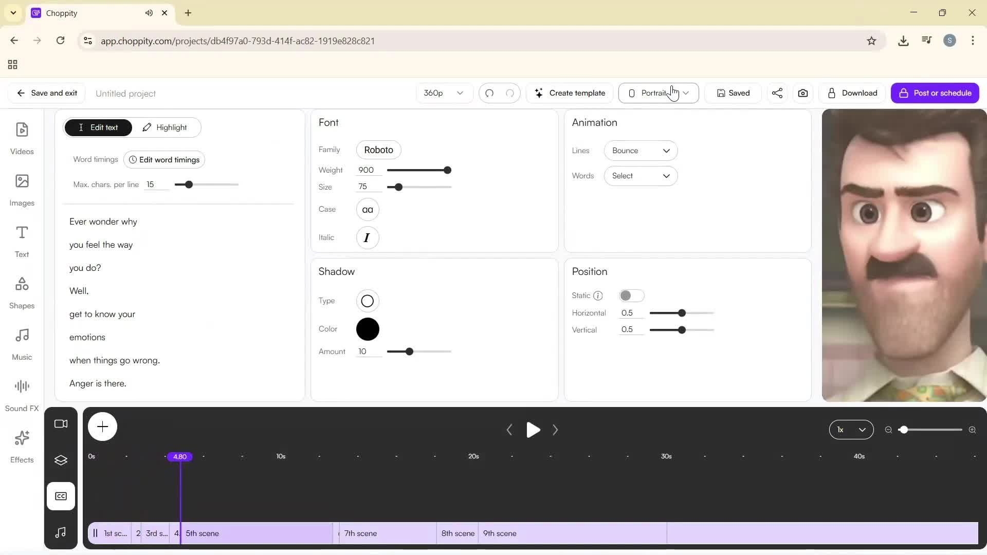 Creating a project screenshot