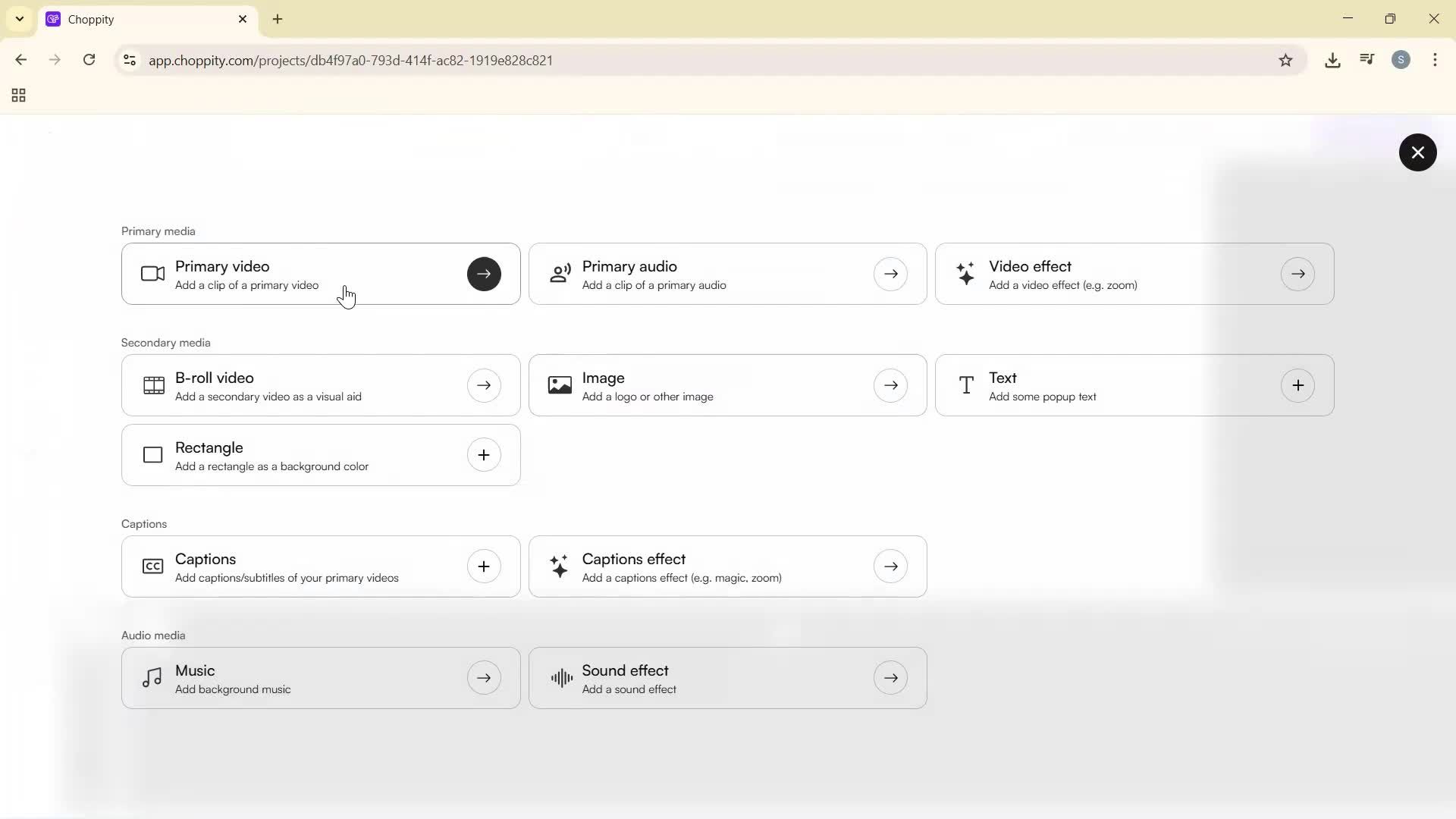 Creating a project screenshot
