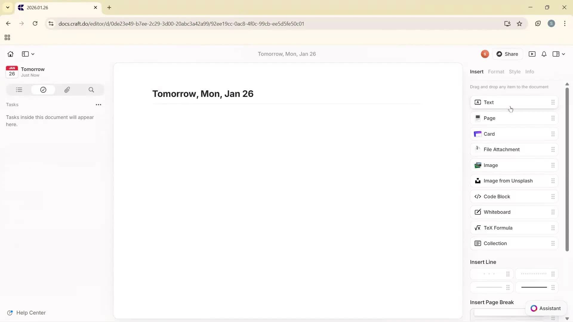Daily planning screenshot