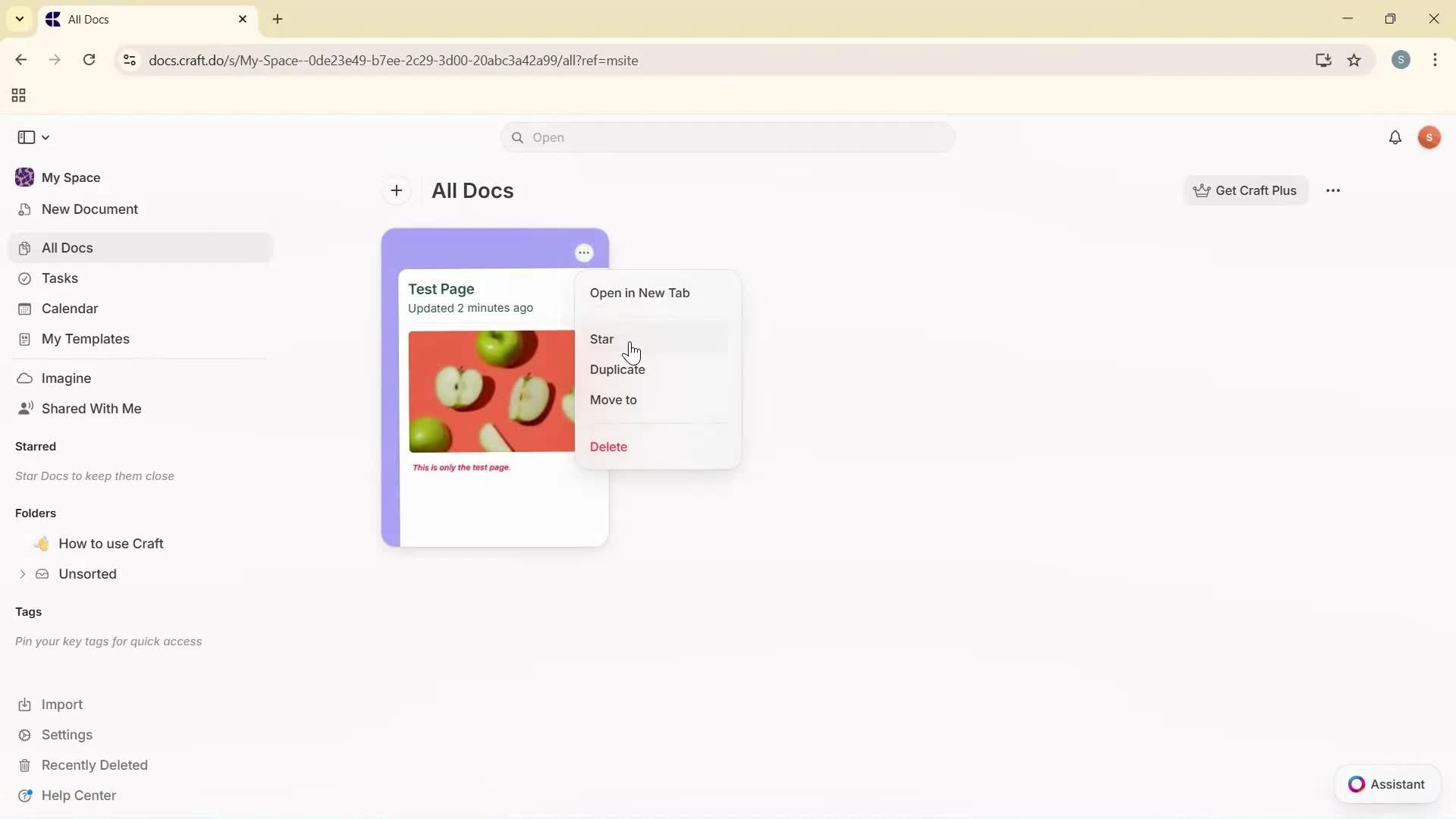 Creating a document screenshot