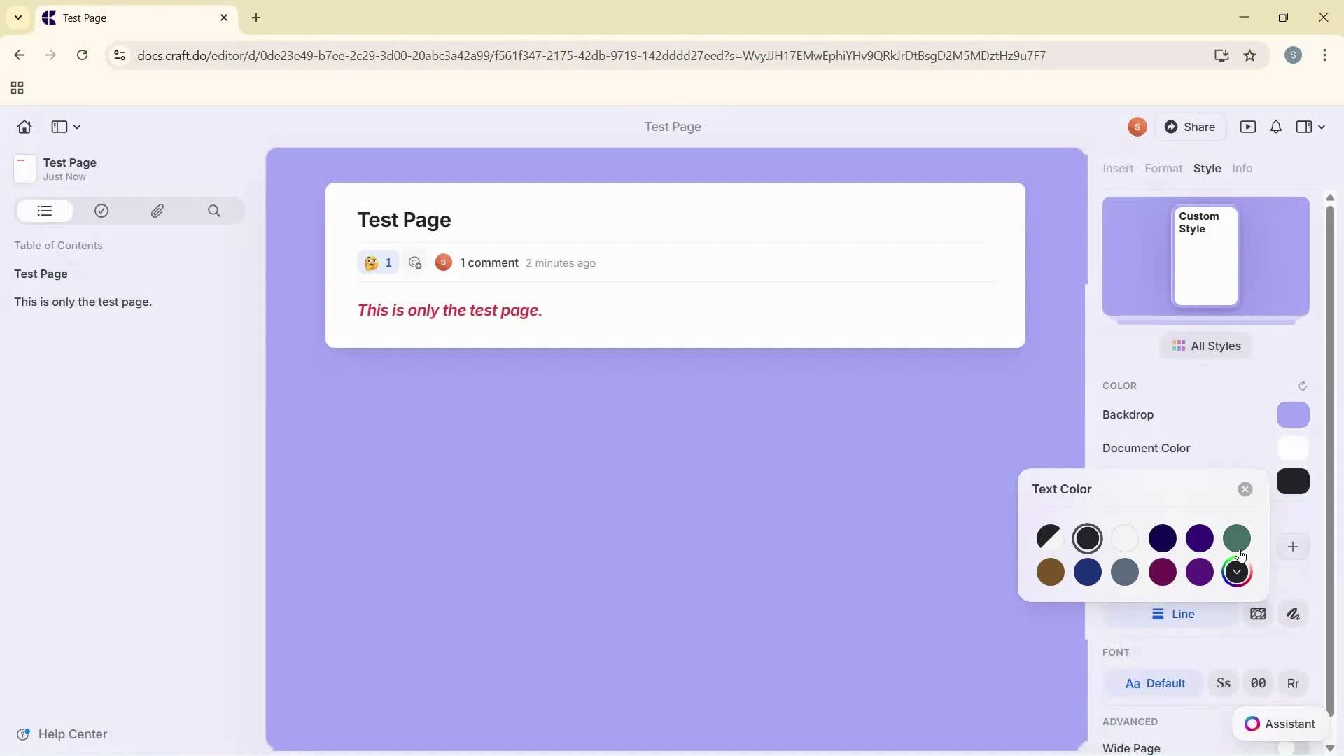 Creating a document screenshot
