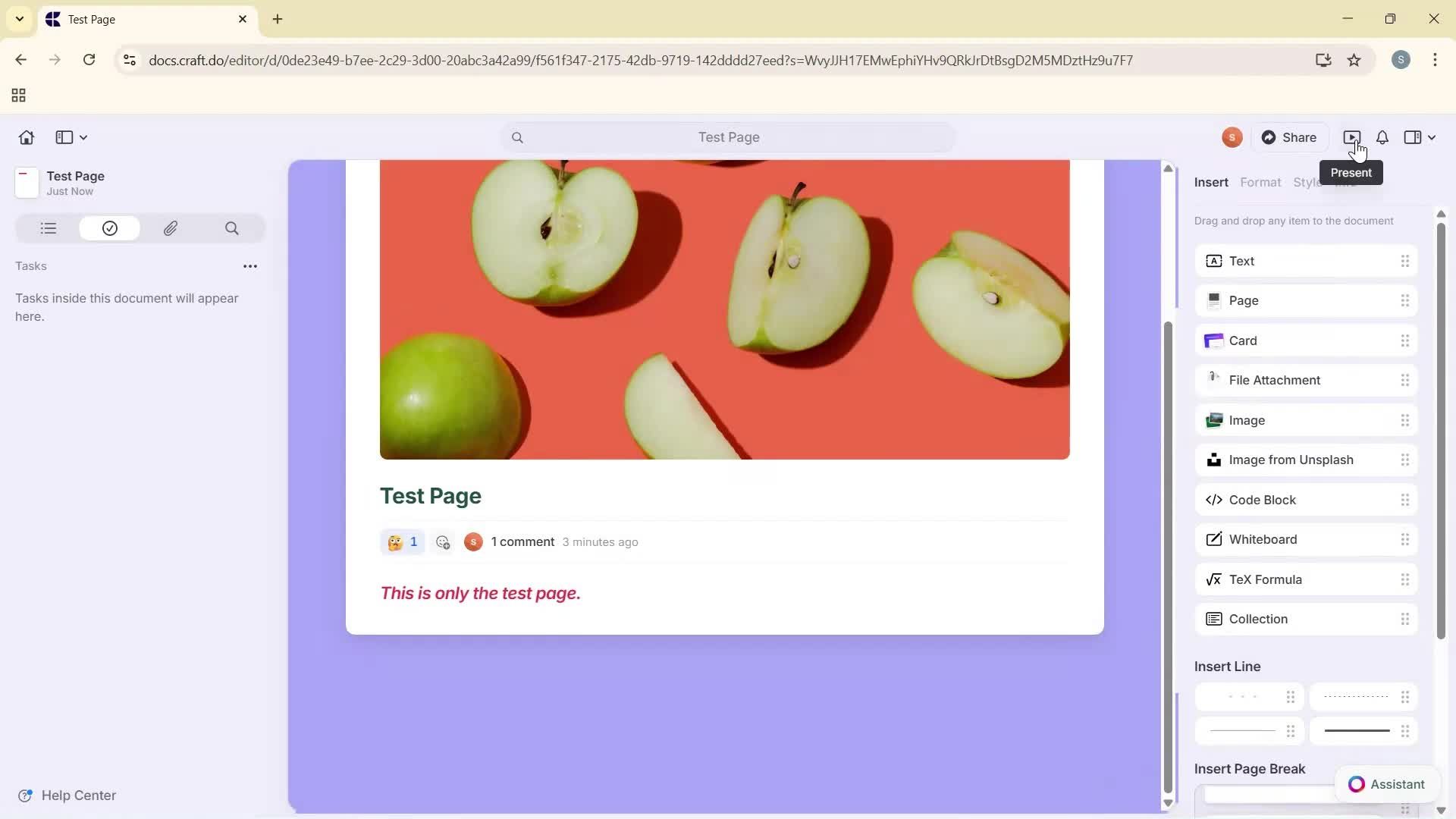Creating a document screenshot